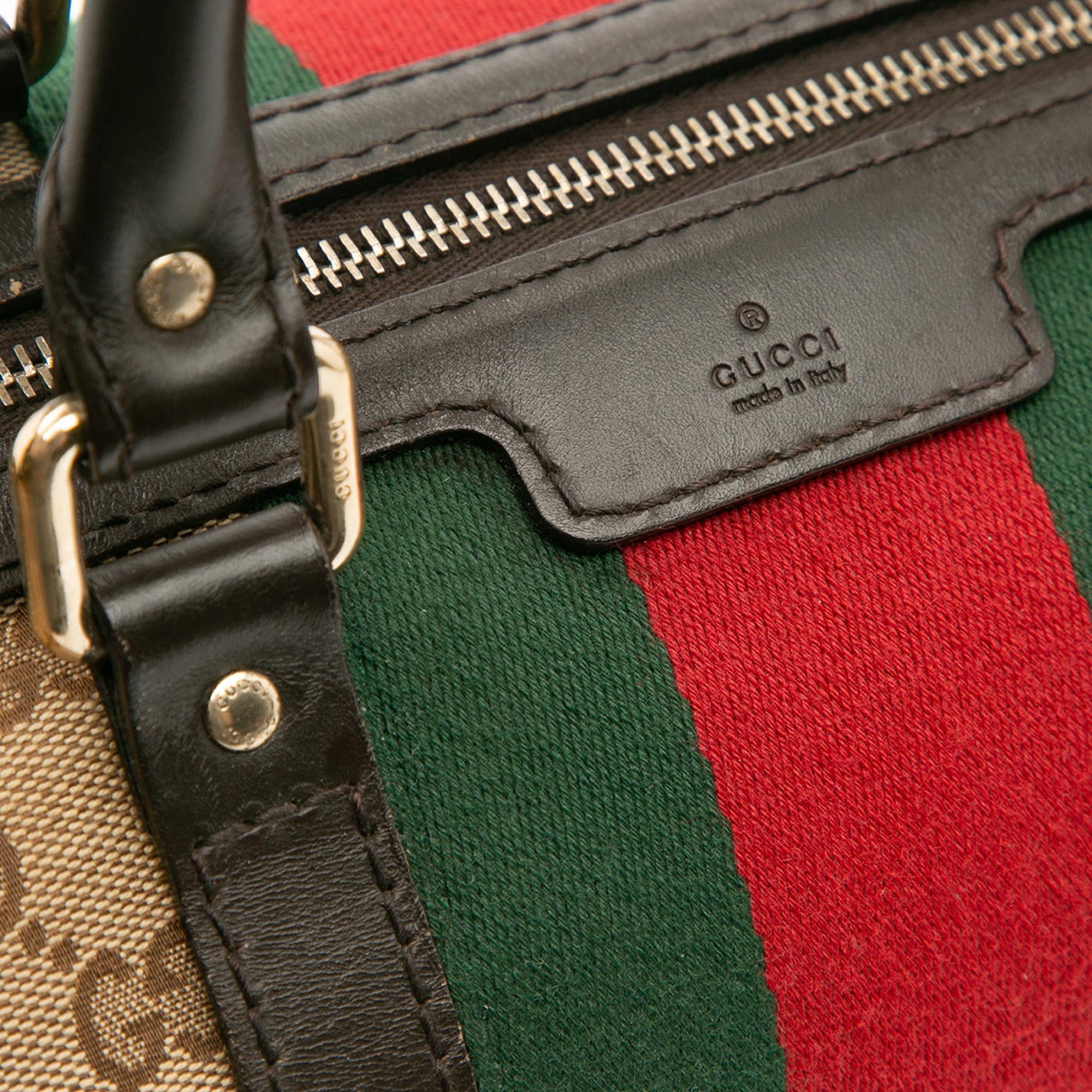 Gucci Medium GG Canvas Web Joy Boston Bag