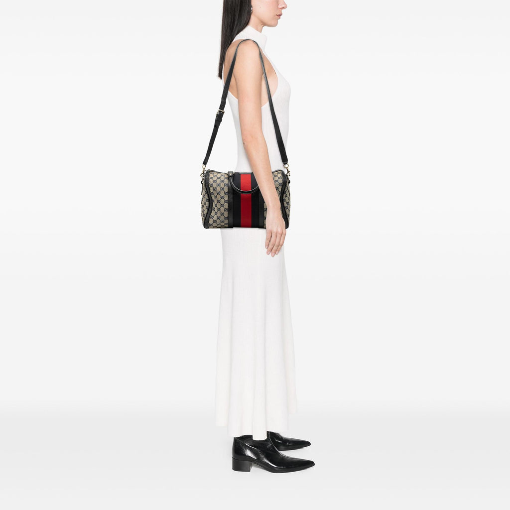 Gucci Medium GG Canvas Web Joy Boston Bag