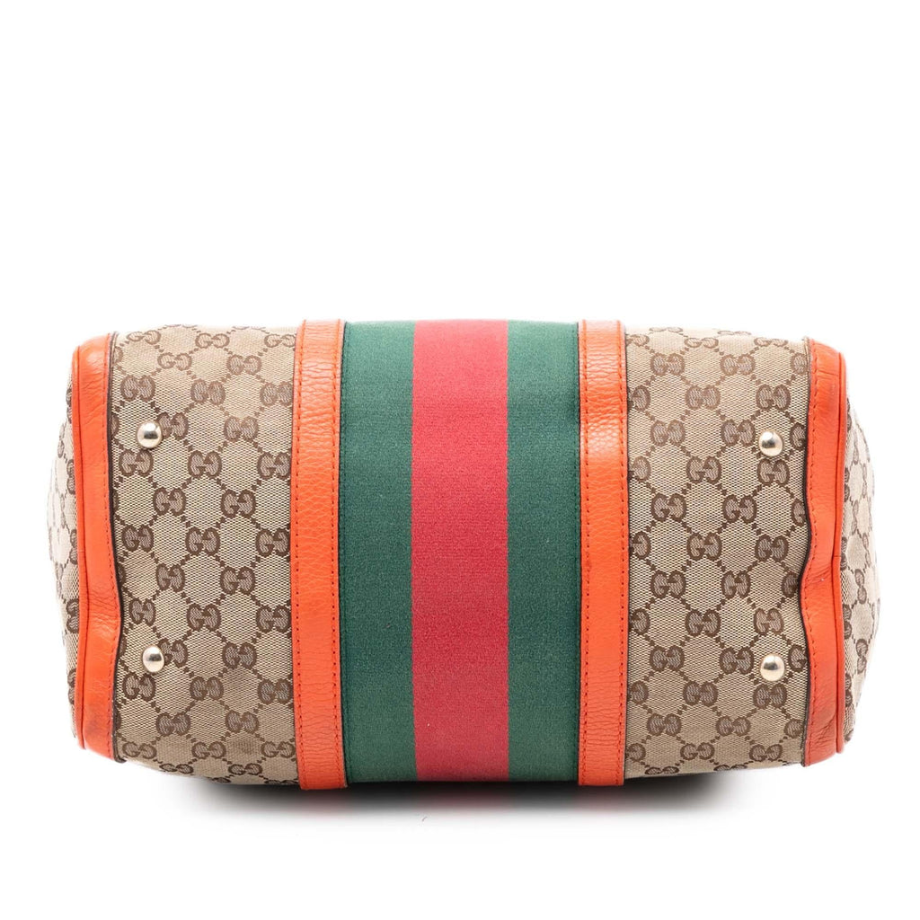 Gucci Medium GG Canvas Web Joy Boston Bag