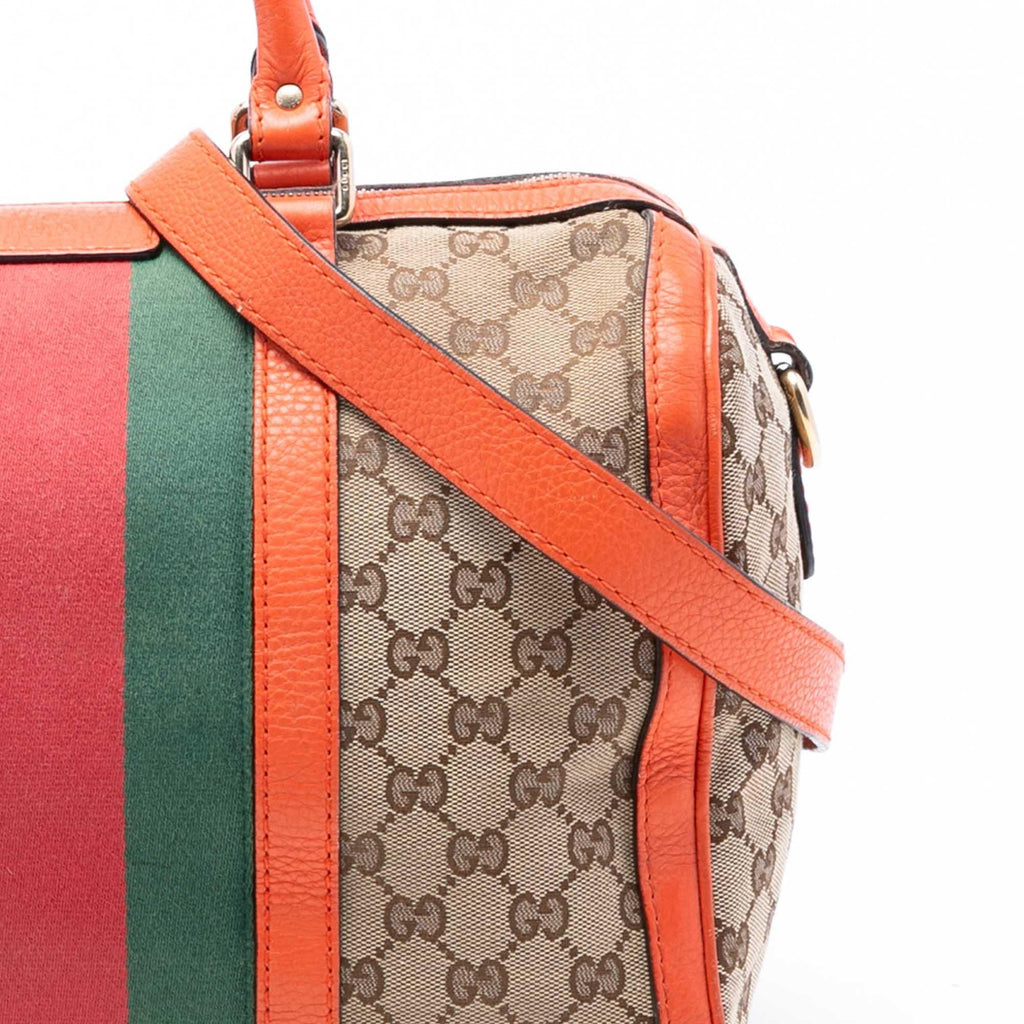 Gucci Medium GG Canvas Web Joy Boston Bag