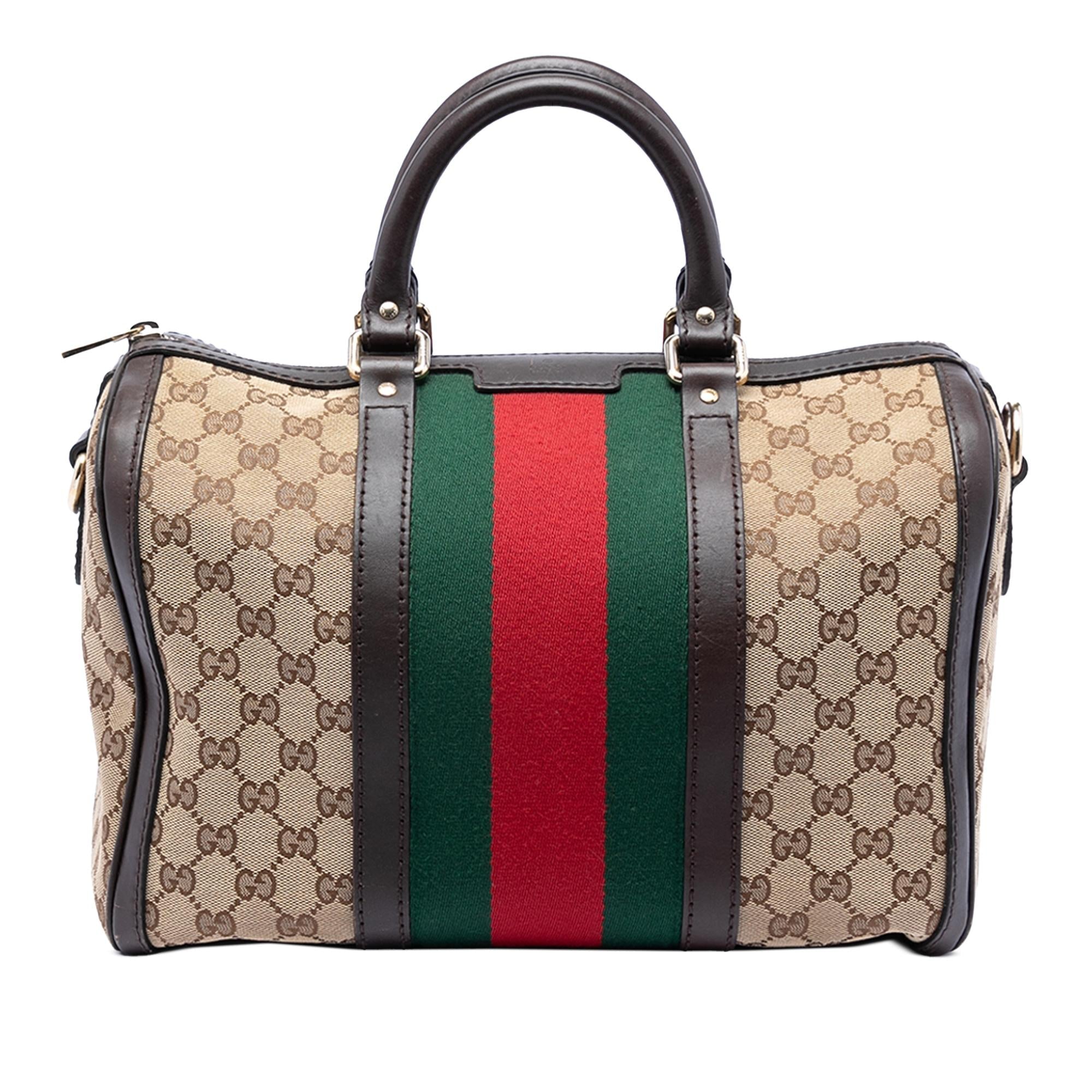 Gucci Medium GG Canvas Web Joy Boston Bag