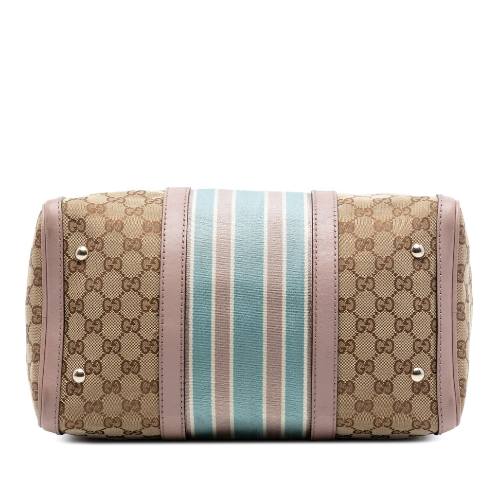 Gucci Medium GG Canvas Web Joy Boston Bag