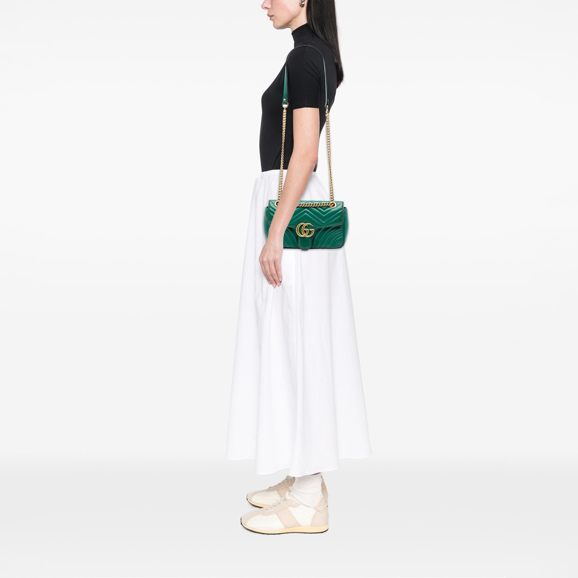 Gucci Medium GG Marmont Matelasse Leather Shoulder Bag