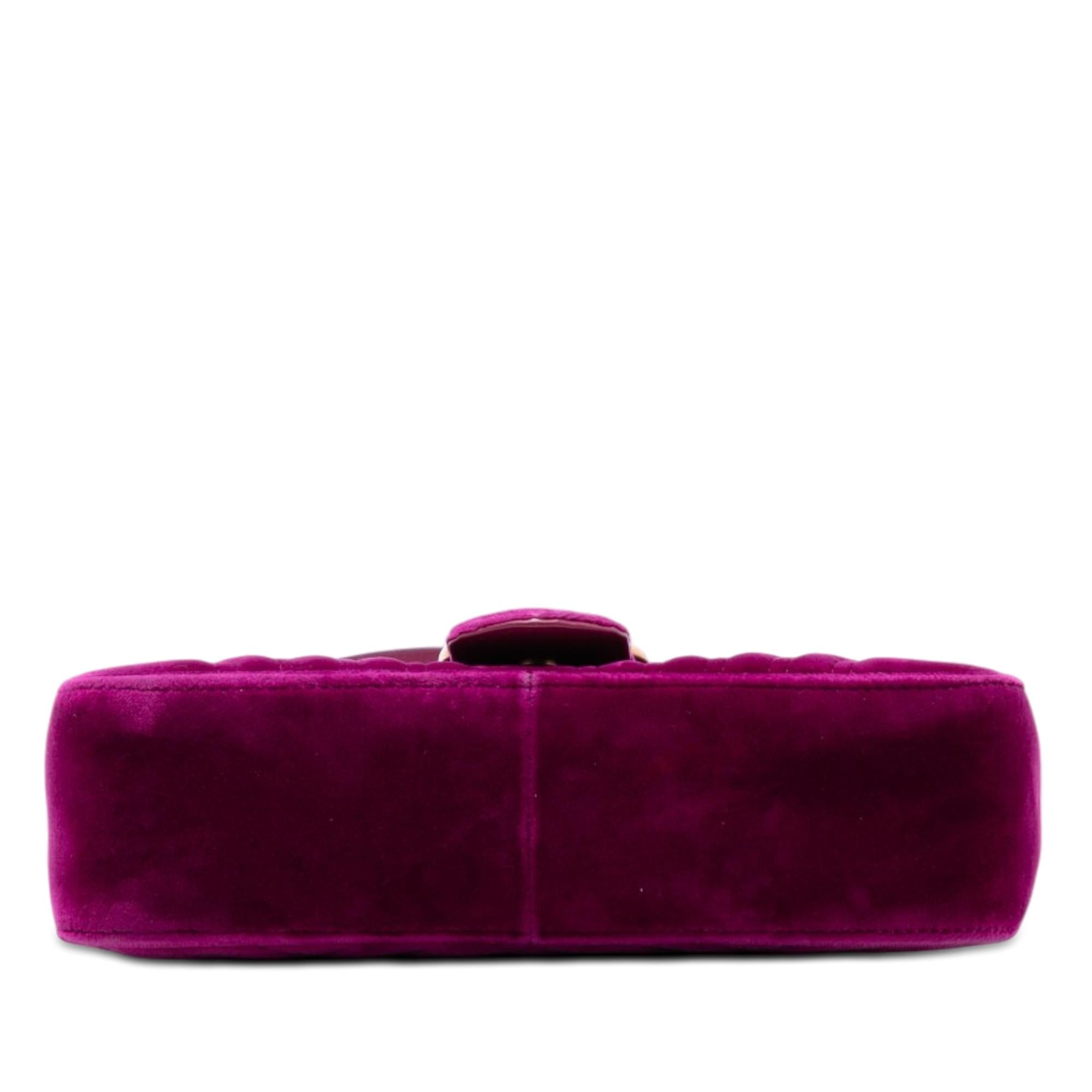 Gucci Medium GG Marmont Matelasse Velvet Shoulder Bag