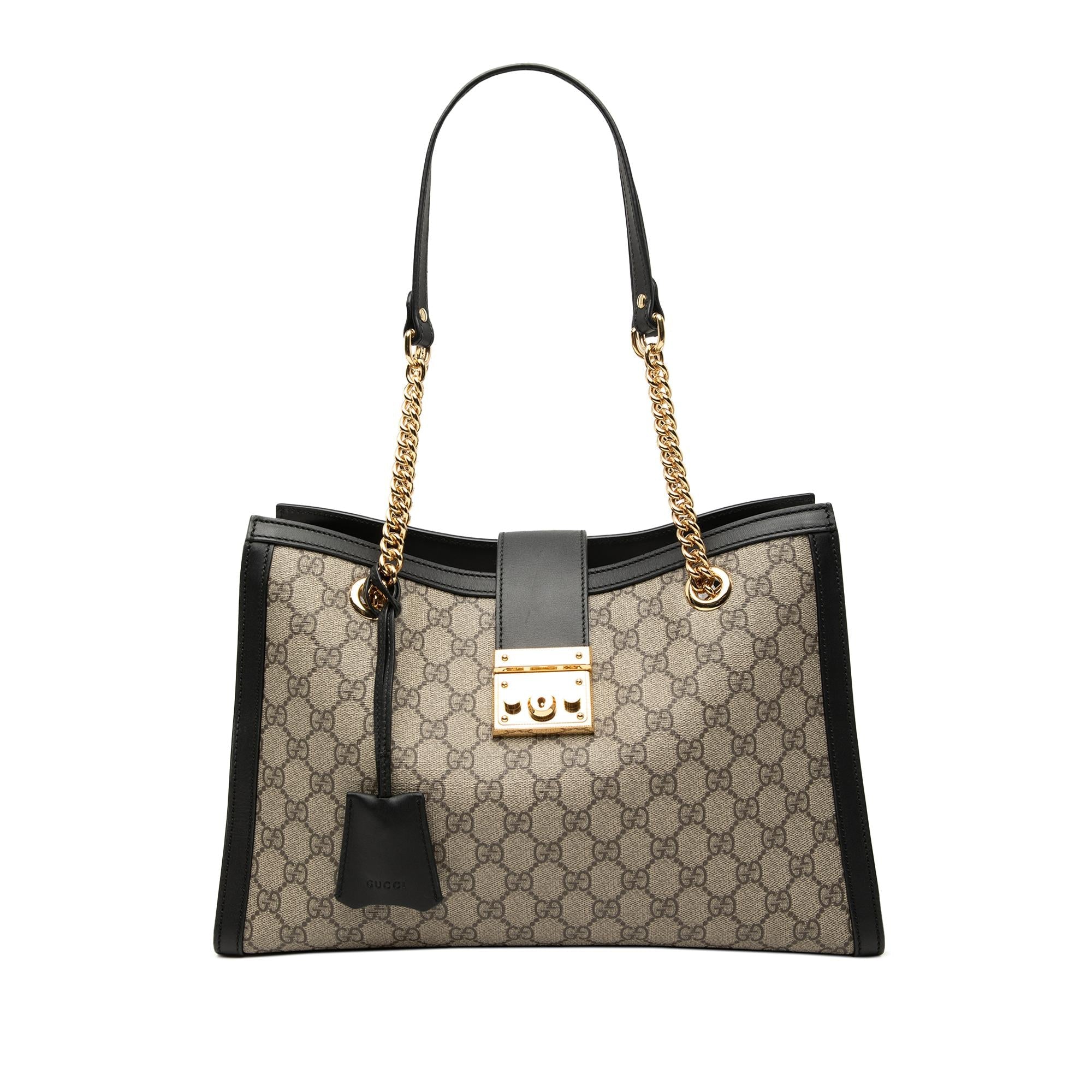 Gucci Medium GG Supreme Padlock Tote