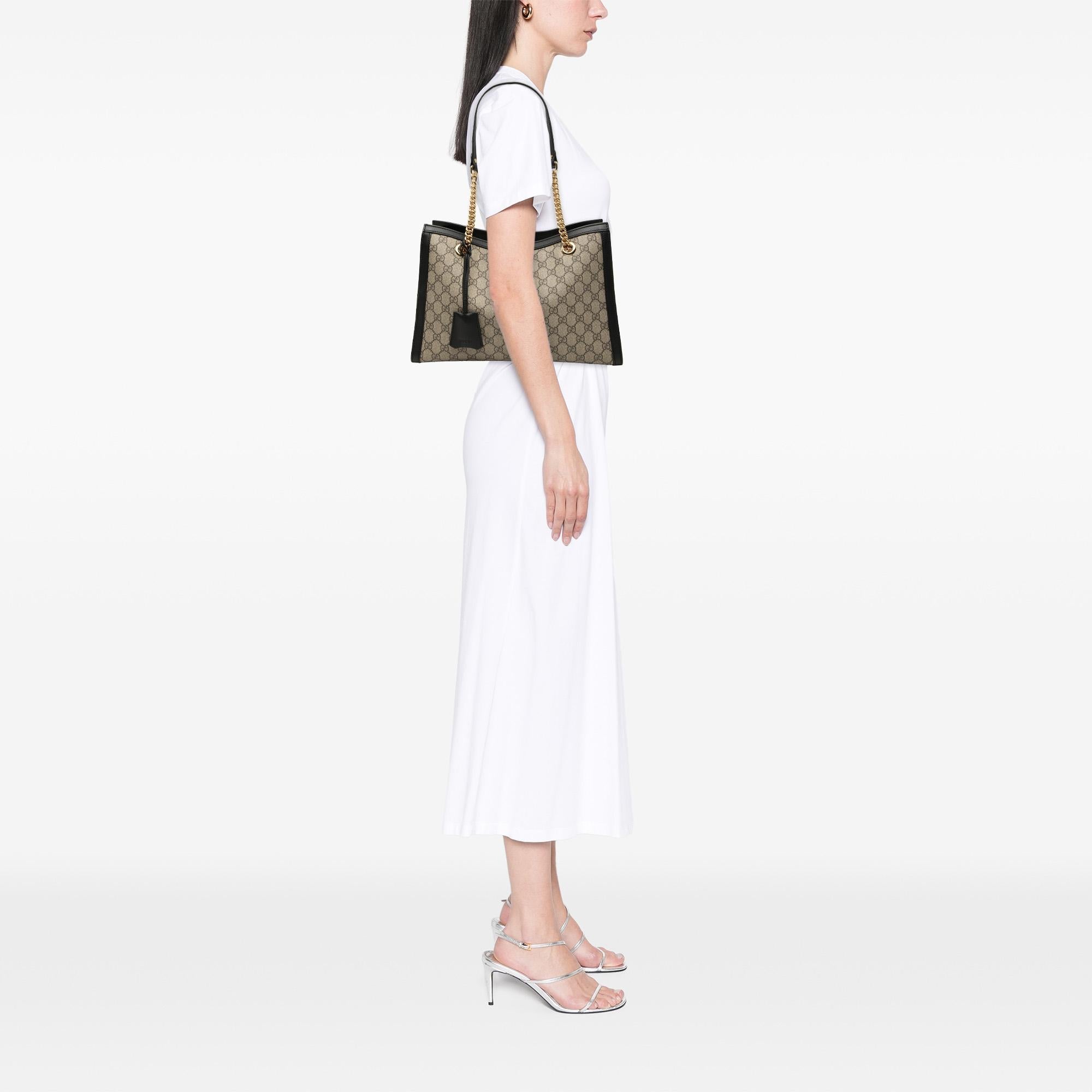Gucci Medium GG Supreme Padlock Tote