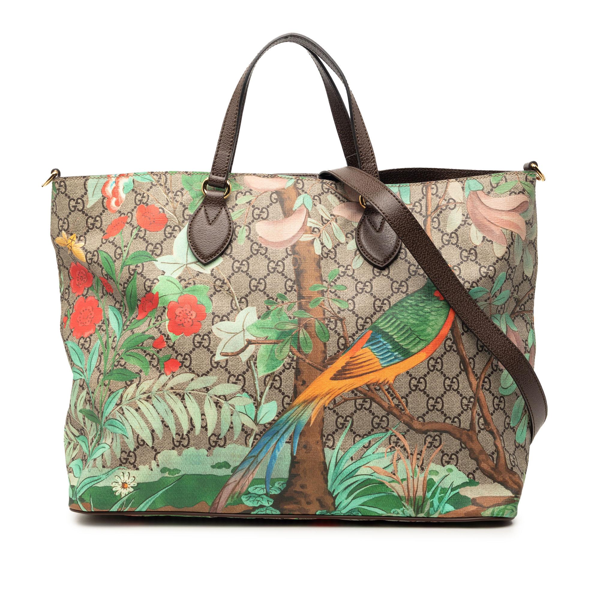 Gucci Medium GG Supreme Tian Convertible Soft Tote