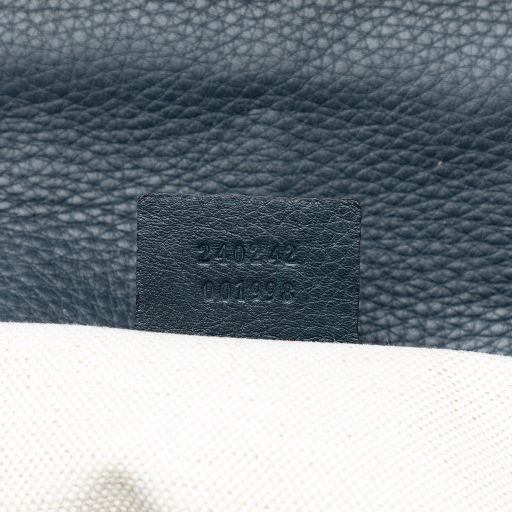 Gucci Medium Guccissima New Bamboo Top Handle Bag