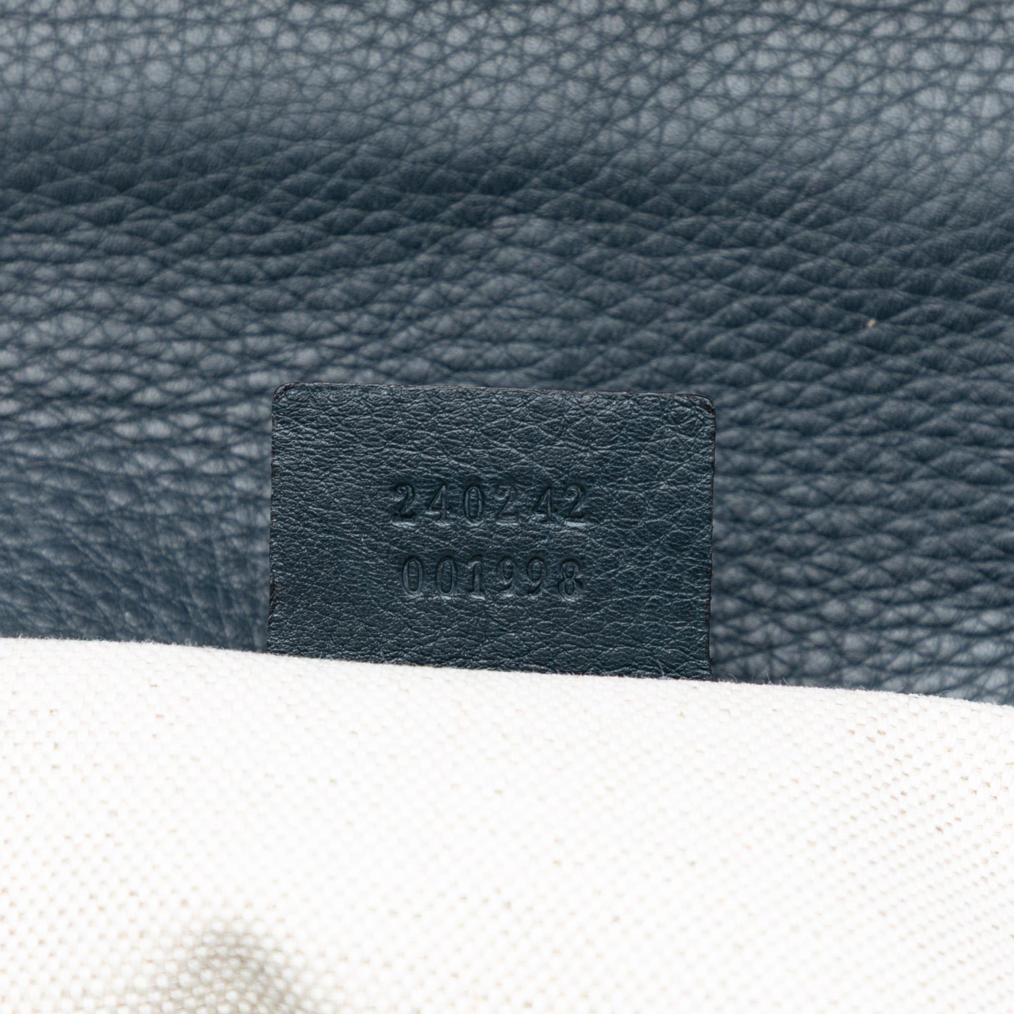 Gucci Medium Guccissima New Bamboo Top Handle Bag