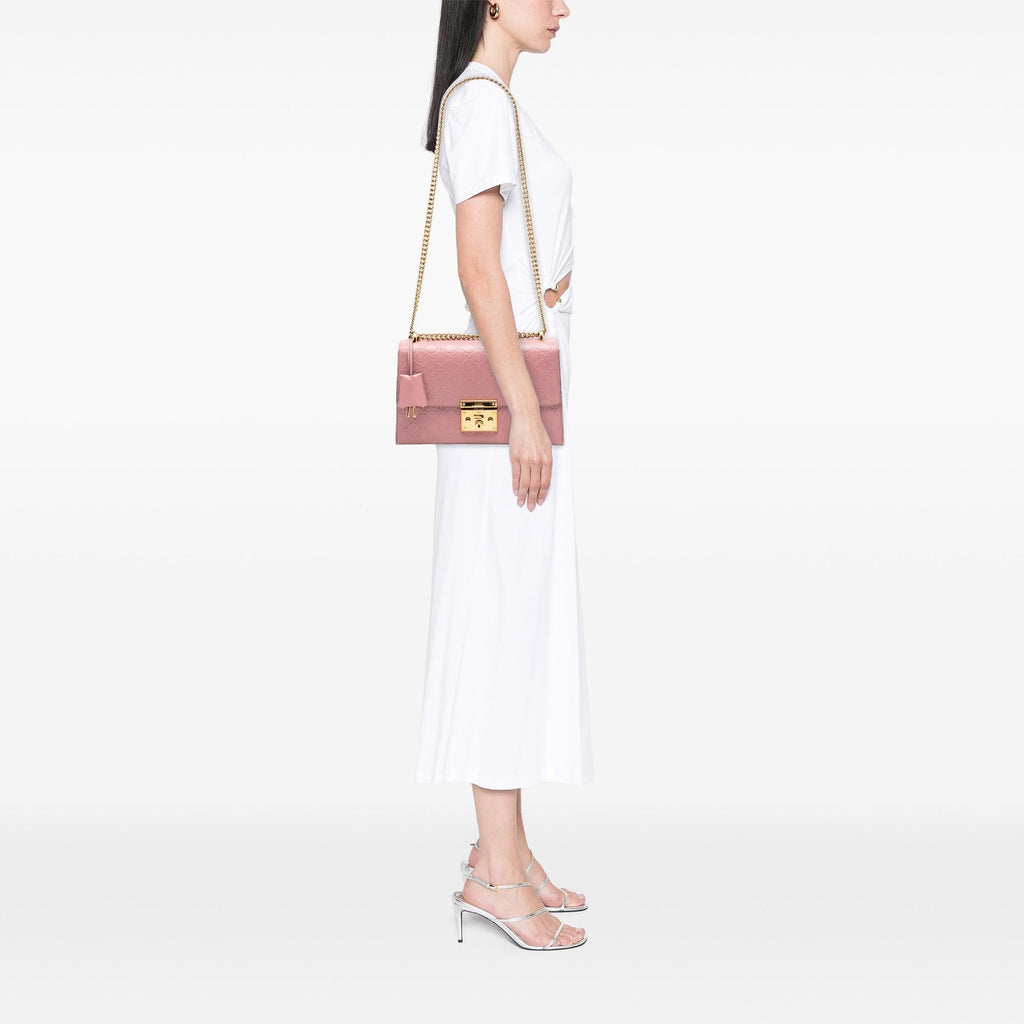 Gucci Medium Guccissima Padlock Shoulder Bag