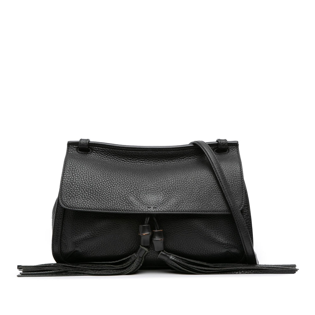 Gucci Medium Leather Bamboo Daily Crossbody