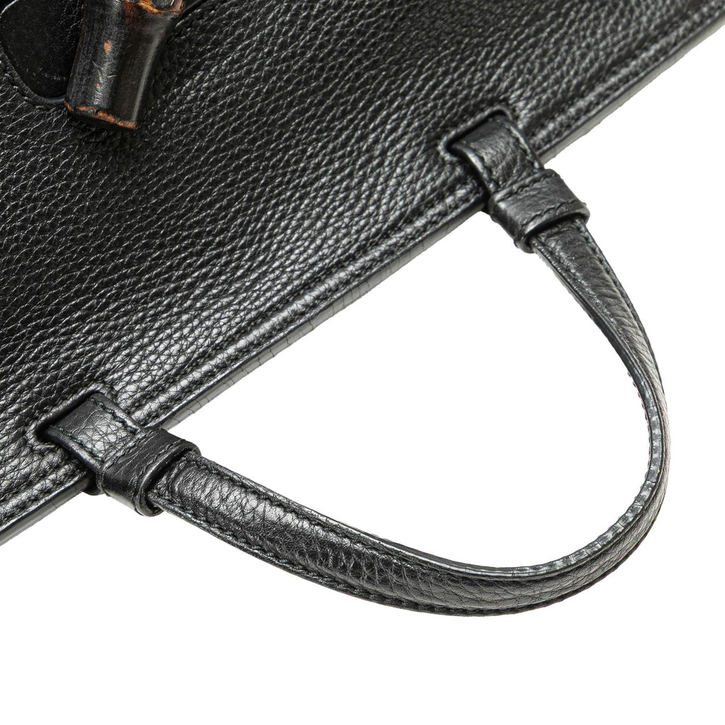 Gucci Medium Leather Bamboo Daily Satchel