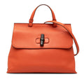 Gucci Medium Leather Bamboo Daily Satchel