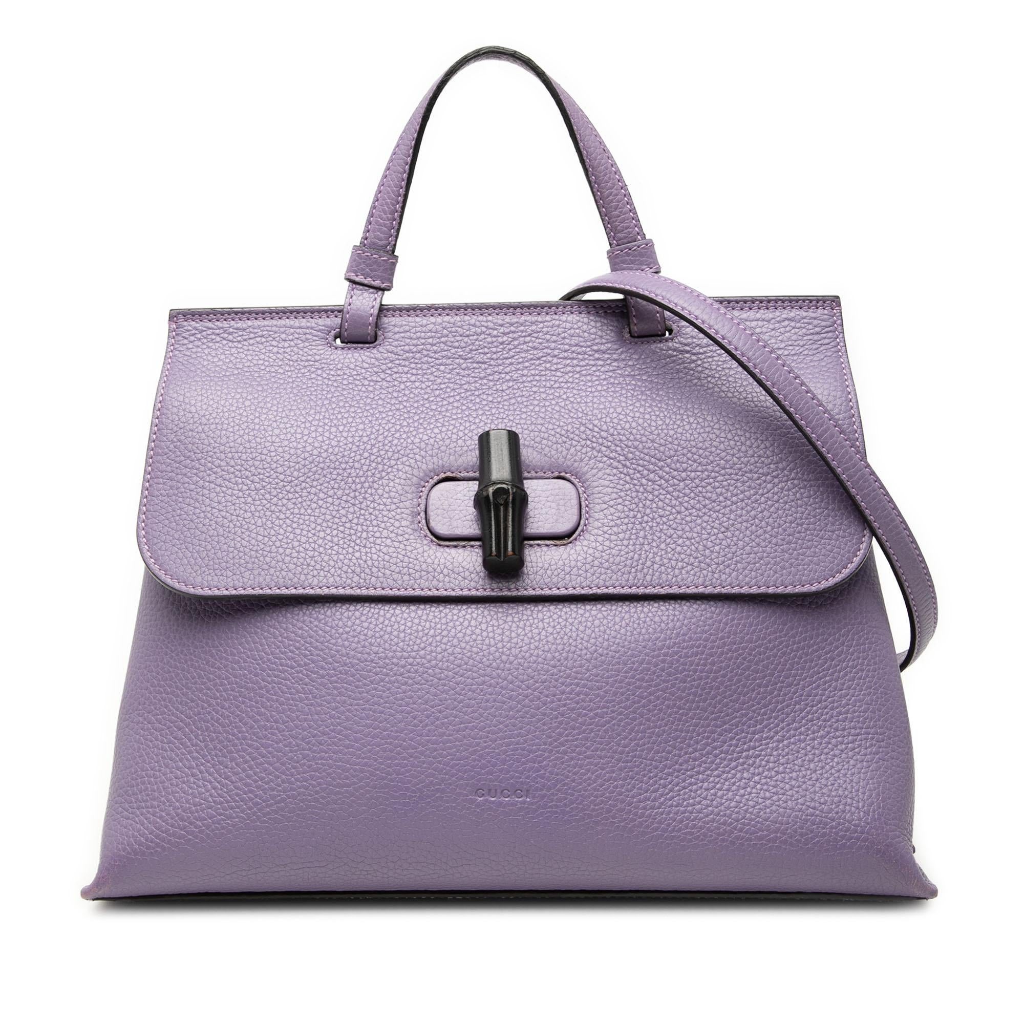 Gucci Medium Leather Bamboo Daily Satchel