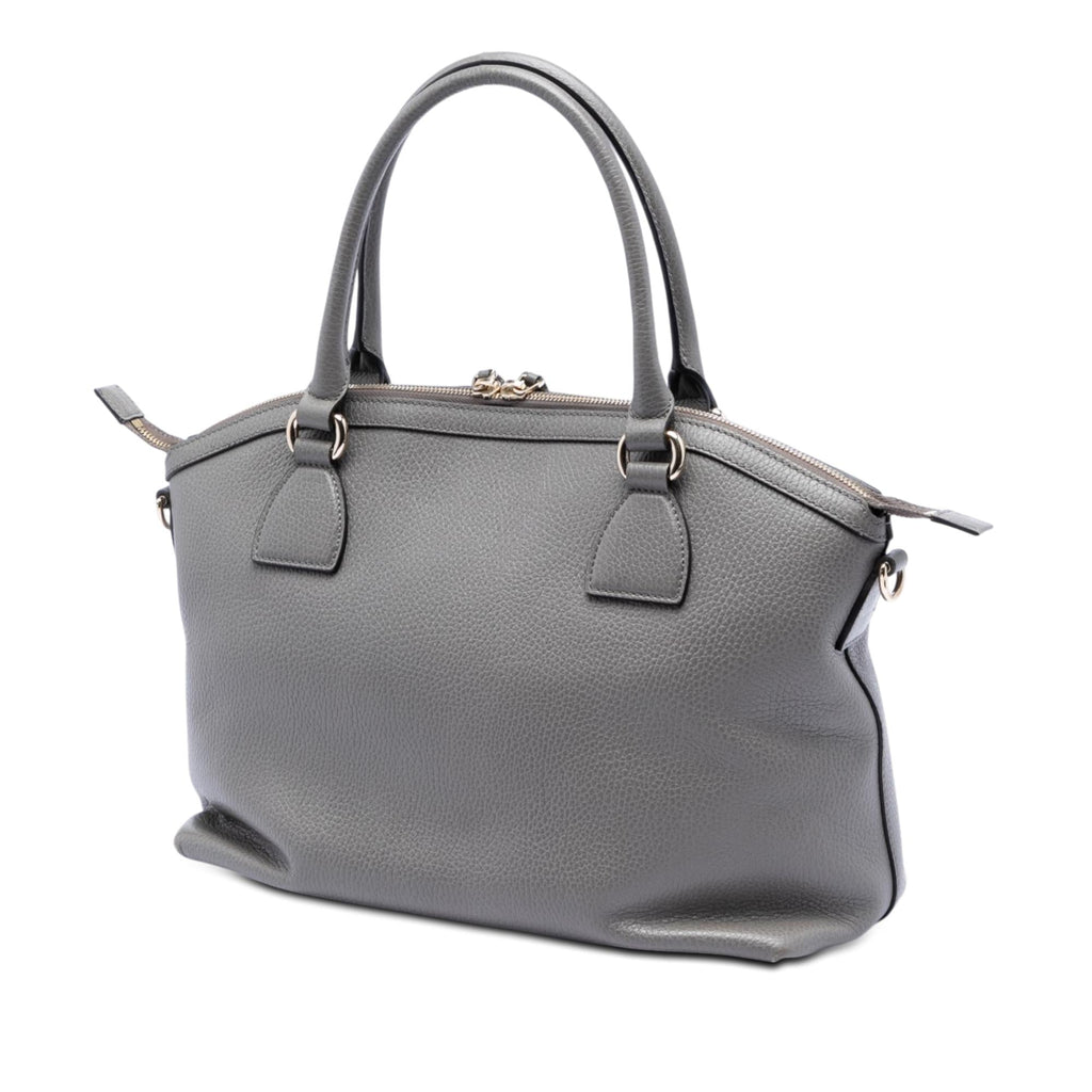 Gucci Medium Leather GG Charm Dome Satchel