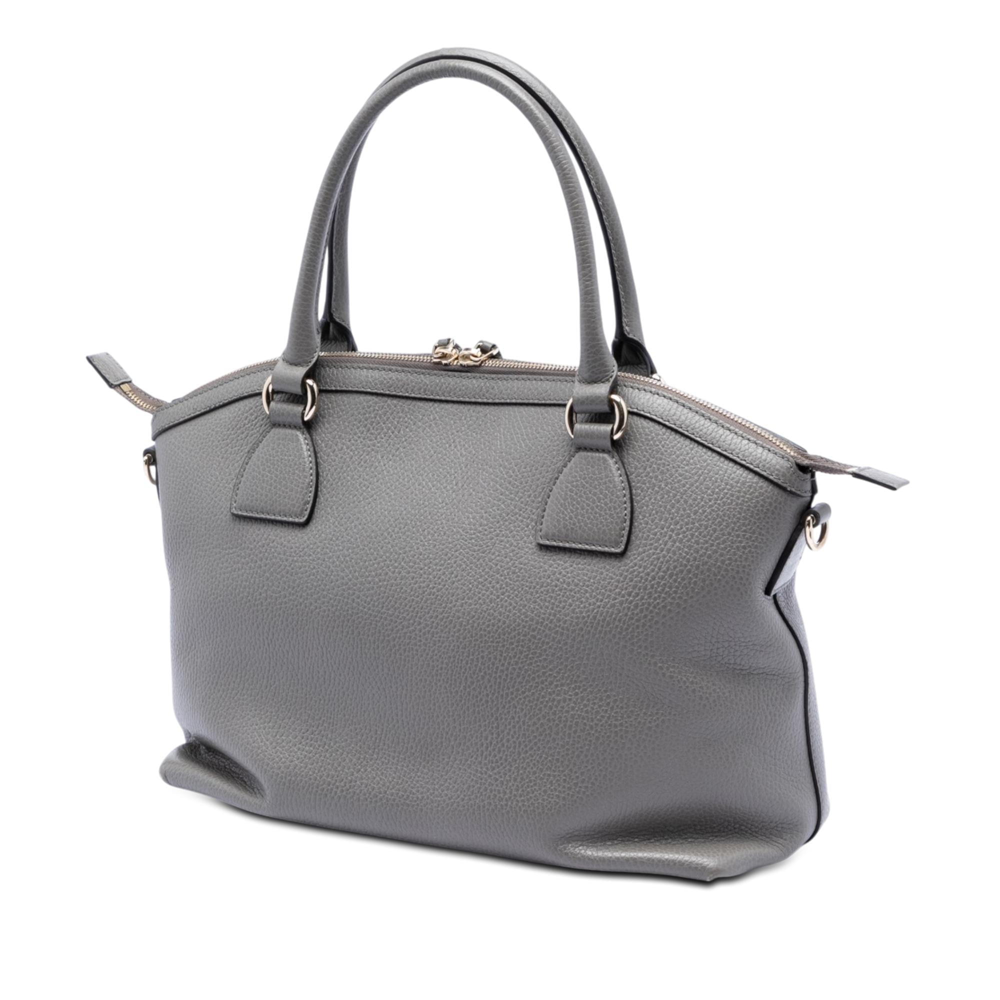 Gucci Medium Leather GG Charm Dome Satchel