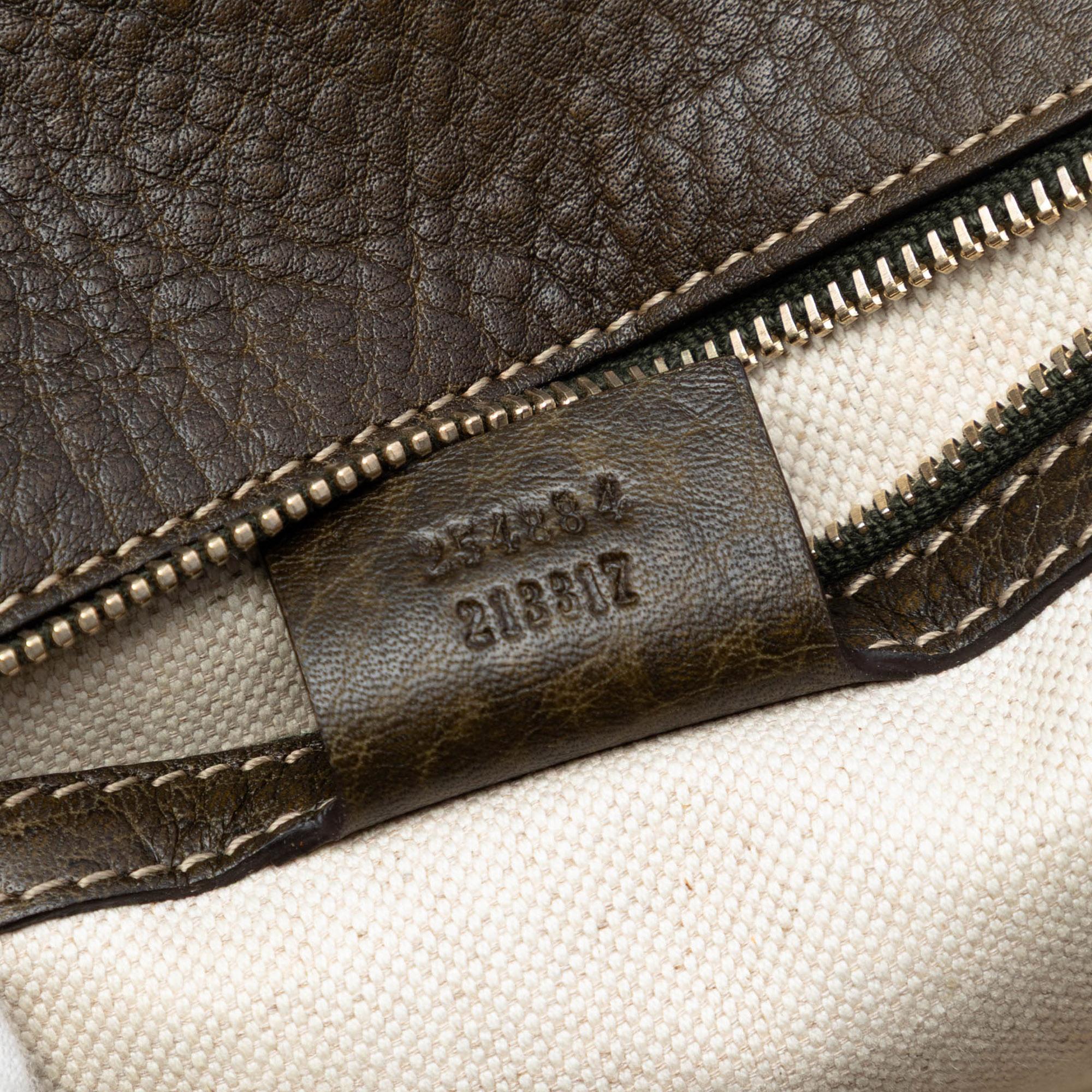 Gucci Medium Leather New Bamboo Satchel
