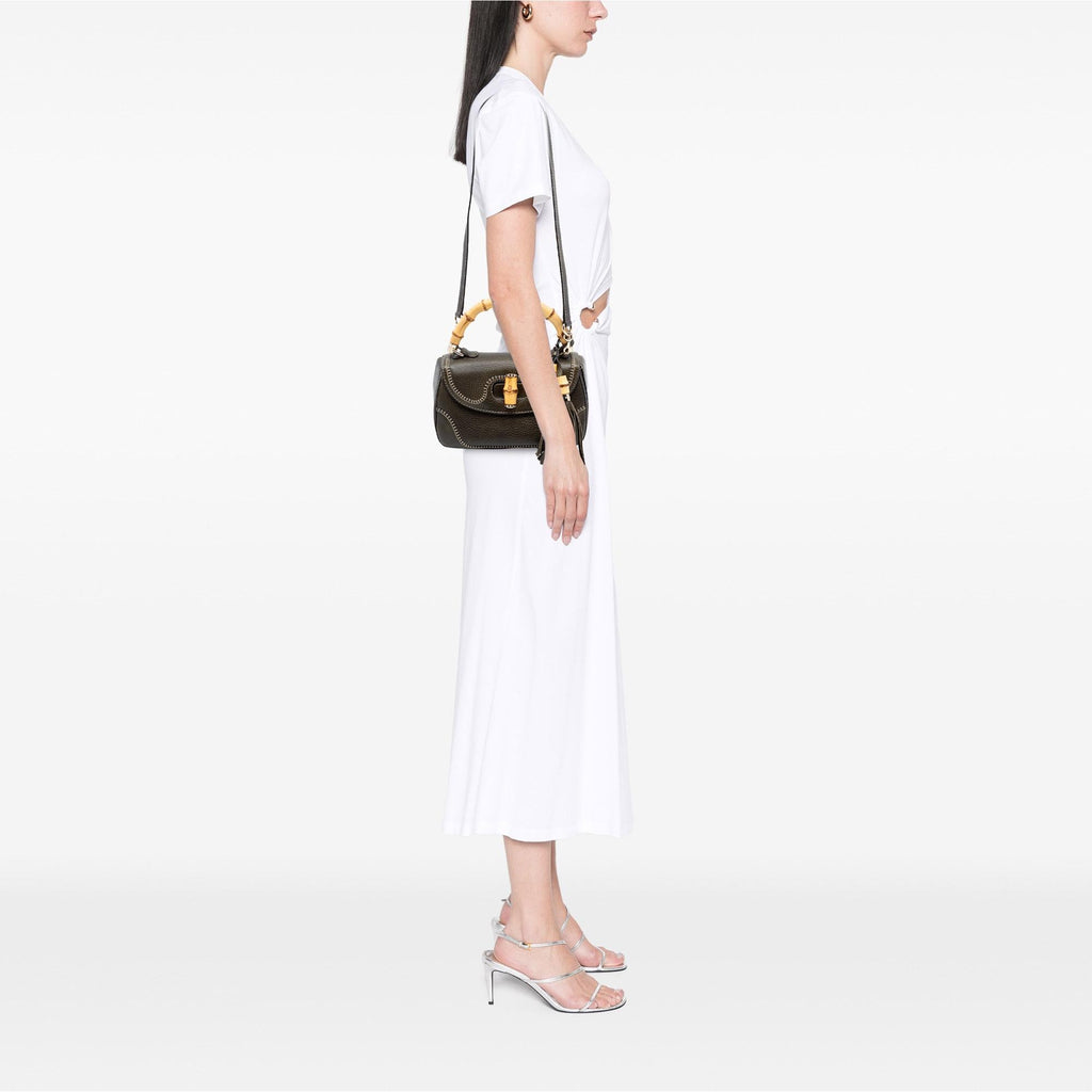 Gucci Medium Leather New Bamboo Satchel