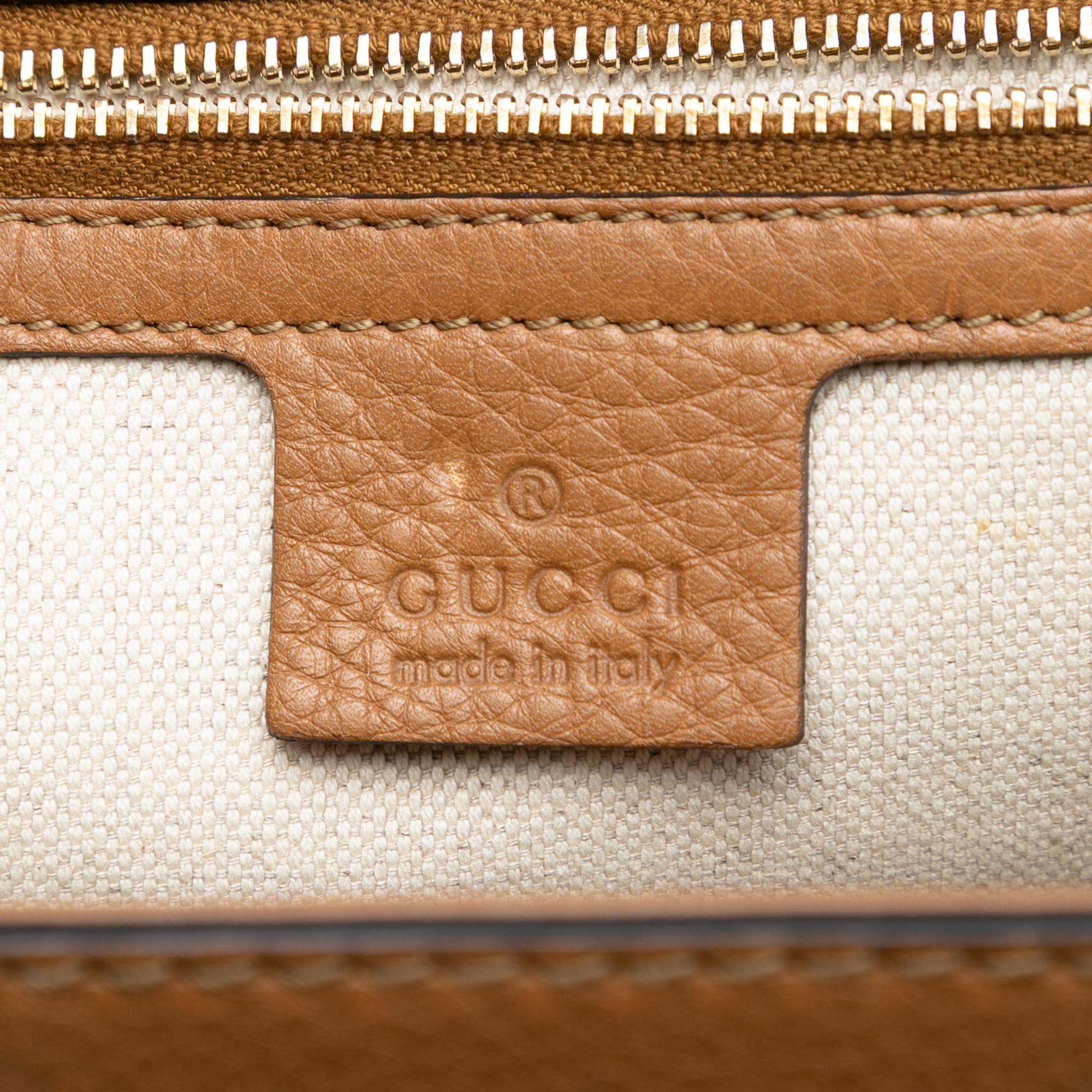 Gucci Medium Leather New Bamboo Satchel