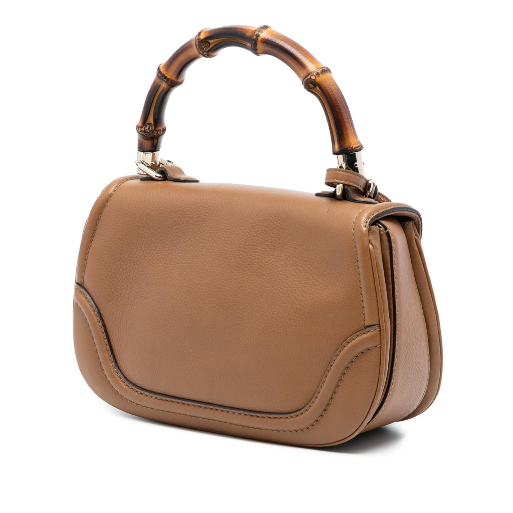 Gucci Medium Leather New Bamboo Satchel