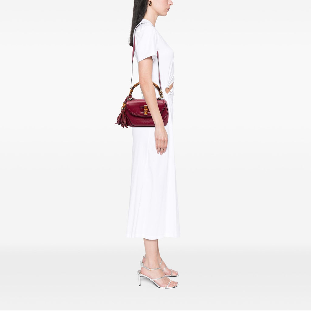 Gucci Medium Leather New Bamboo Satchel