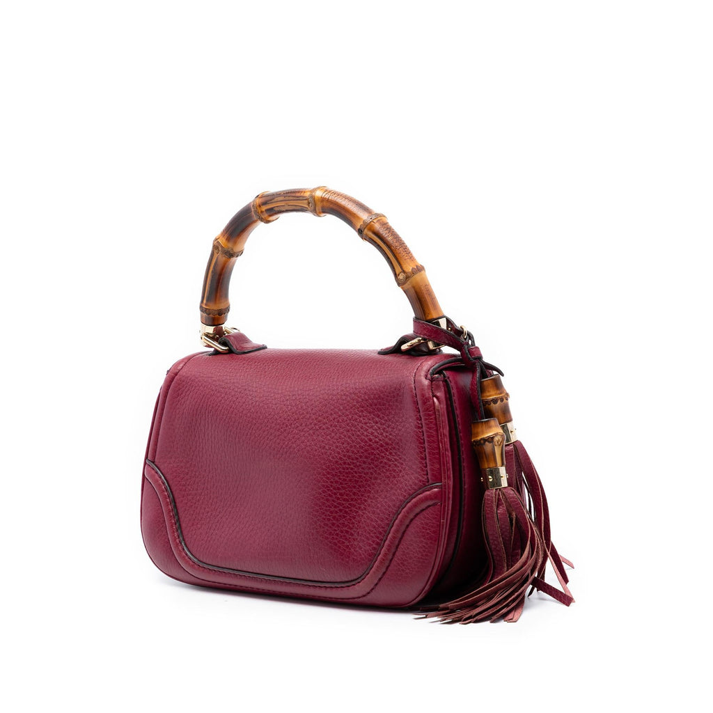 Gucci Medium Leather New Bamboo Satchel