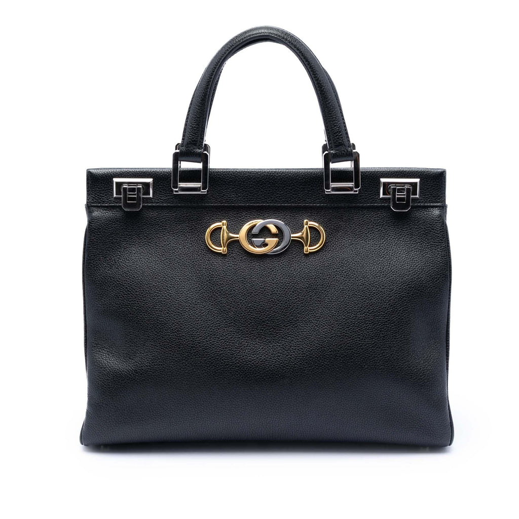 Gucci Medium Leather Zumi Top Handle Bag