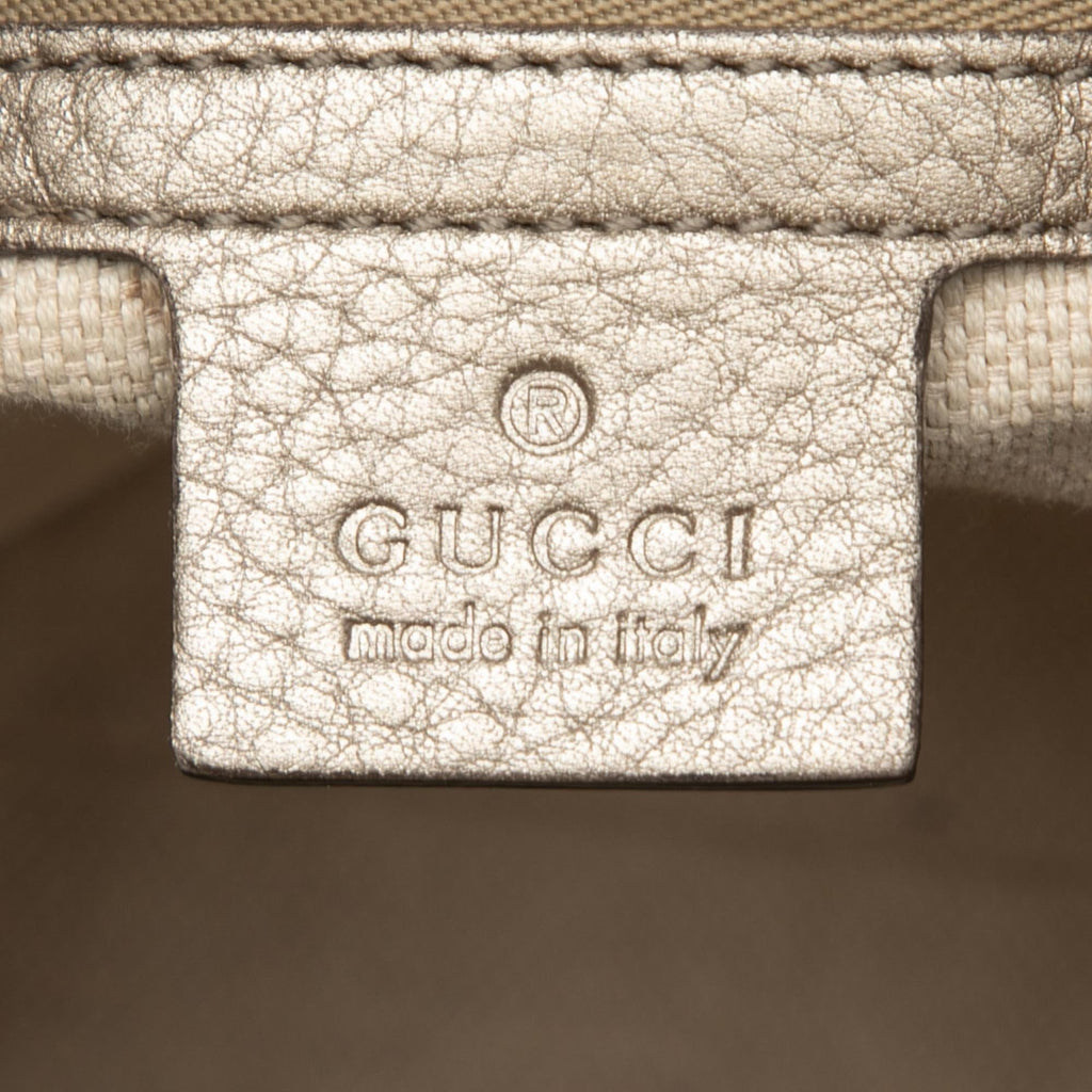 Gucci Medium Metallic Calfskin Soho Chain Tote