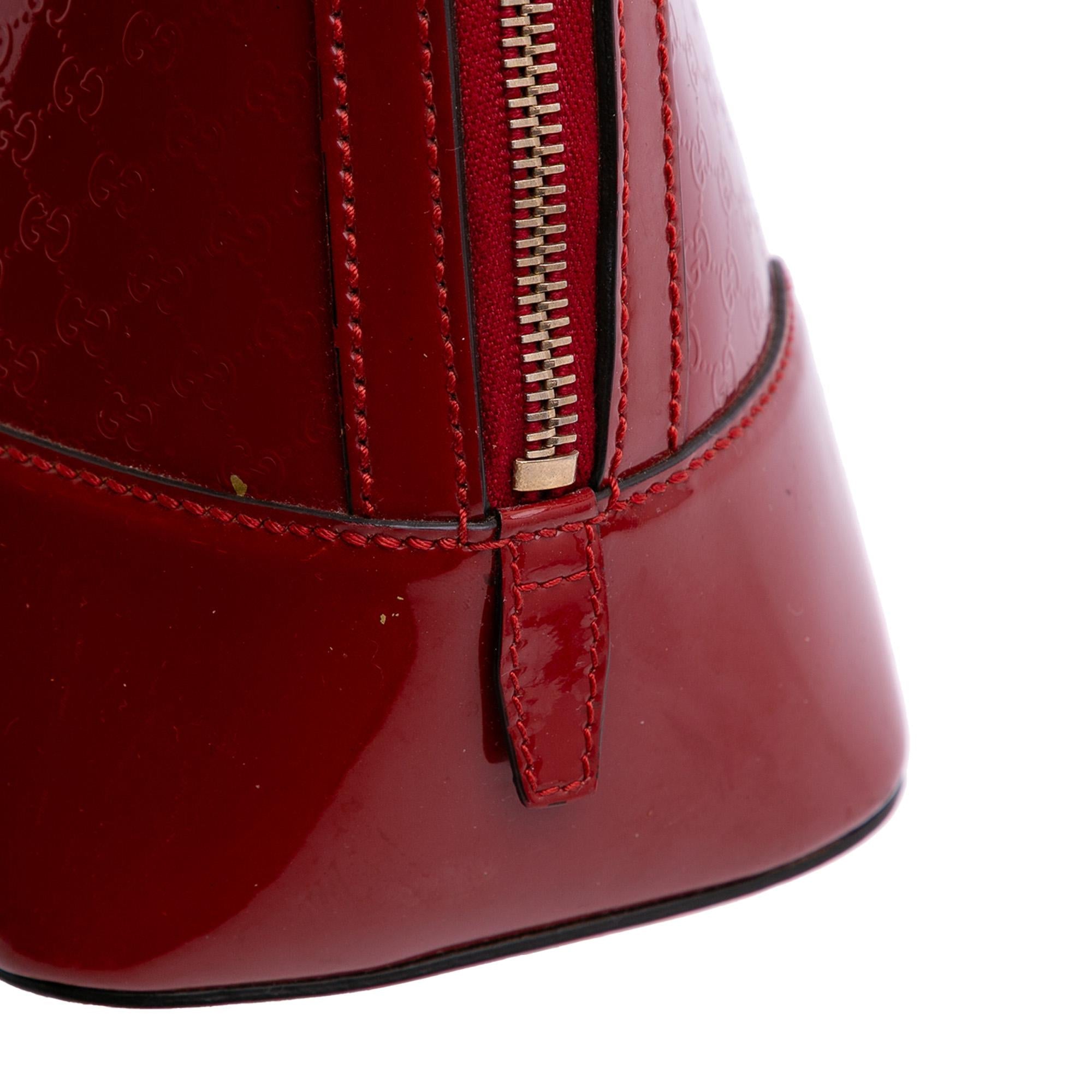 Gucci Medium Microguccissima Patent Nice Dome Satchel