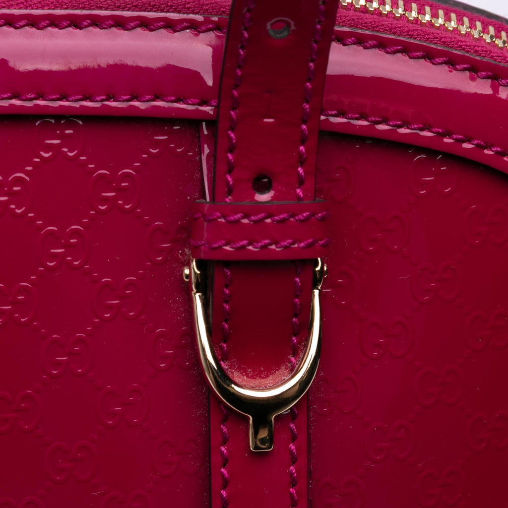 Gucci Medium Microguccissima Patent Nice Dome Satchel