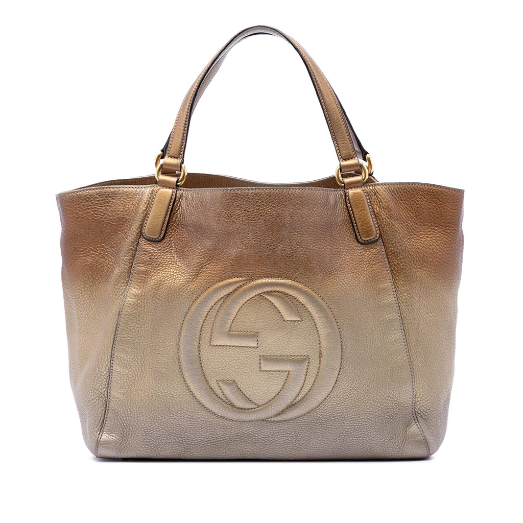 Gucci Medium Ombre Pebbled Calfskin Soho Cellarius Tote