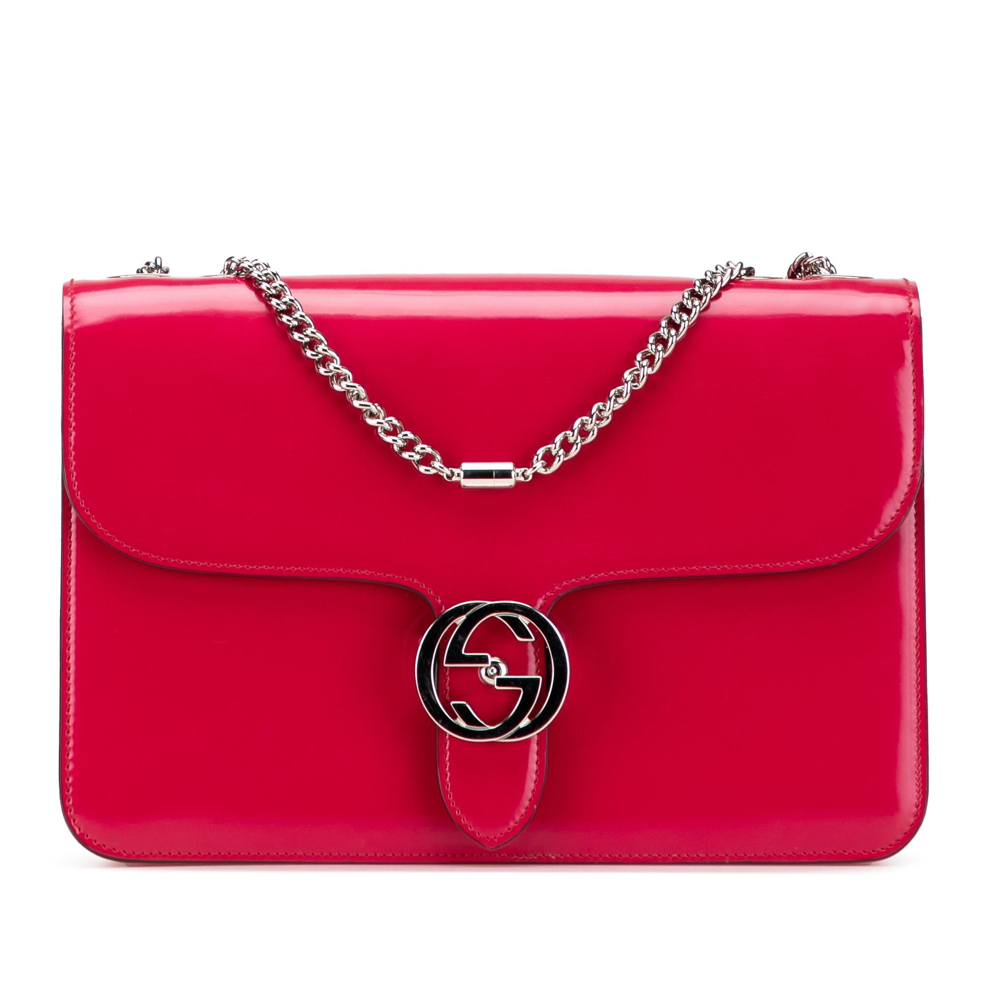 Gucci Medium Patent Dollar Interlocking G Crossbody