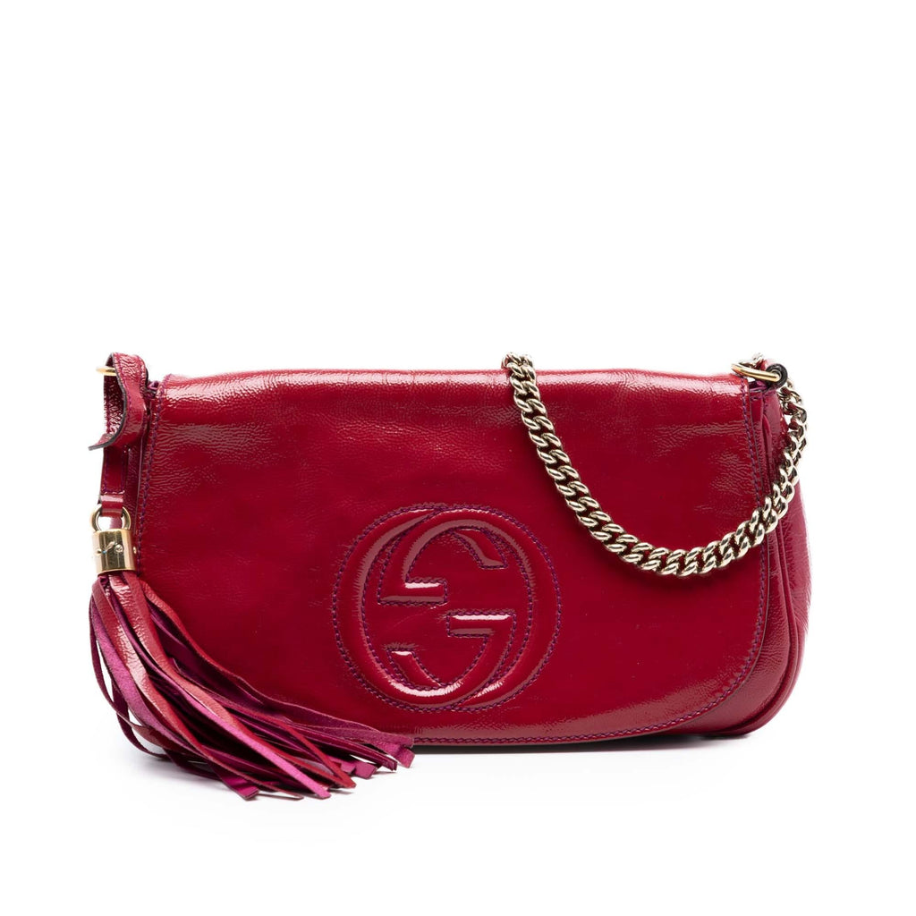 Gucci Medium Patent Soho Chain Flap Crossbody