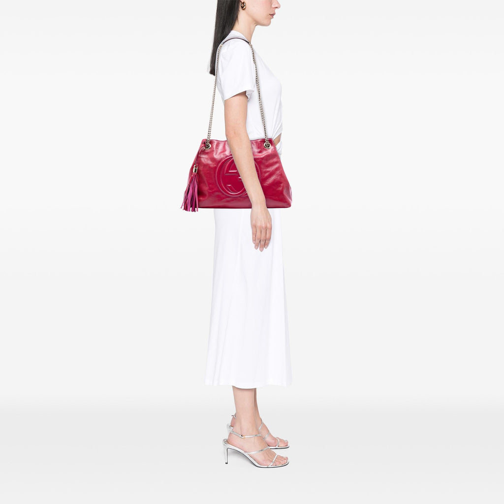 Gucci Medium Patent Soho Chain Tote