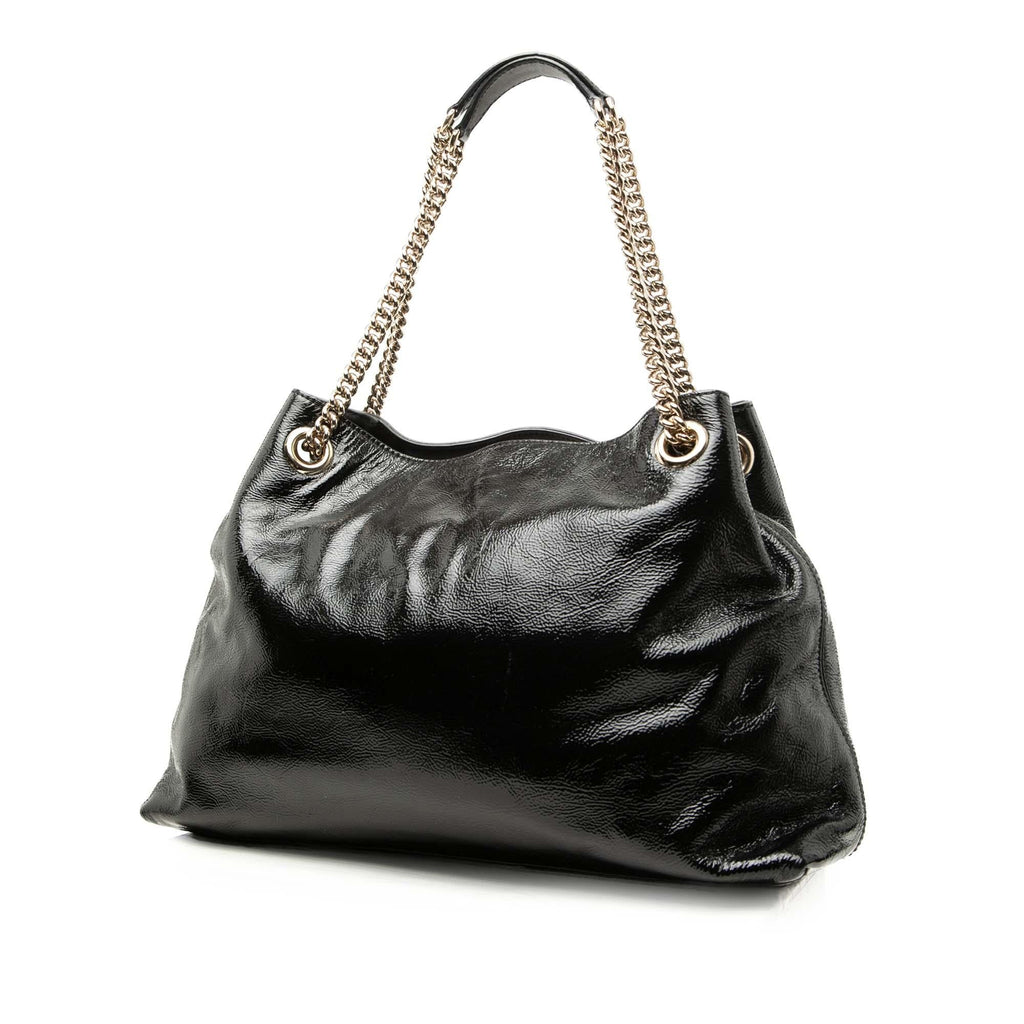 Gucci Medium Patent Soho Chain Tote
