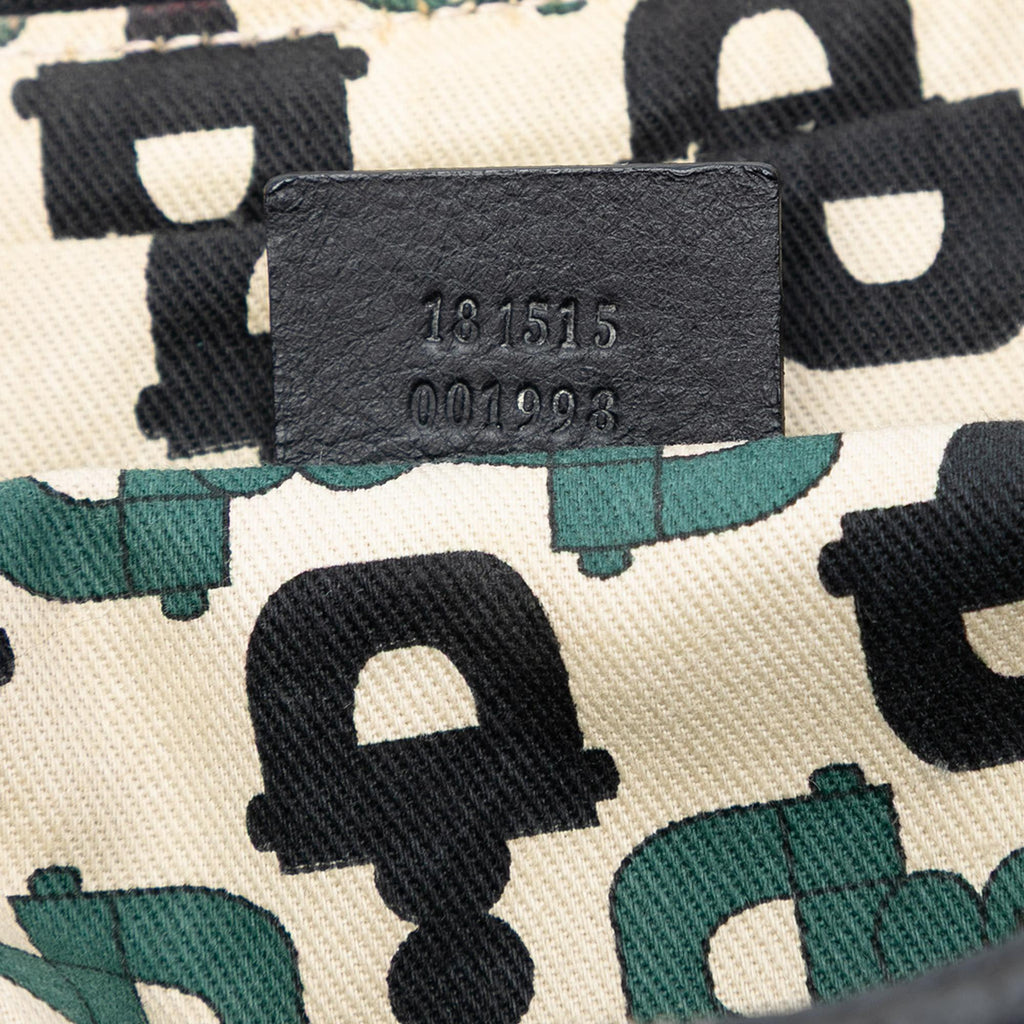 Gucci Medium Pebbled Calfskin Guccissima Trim Signoria Shoulder Bag