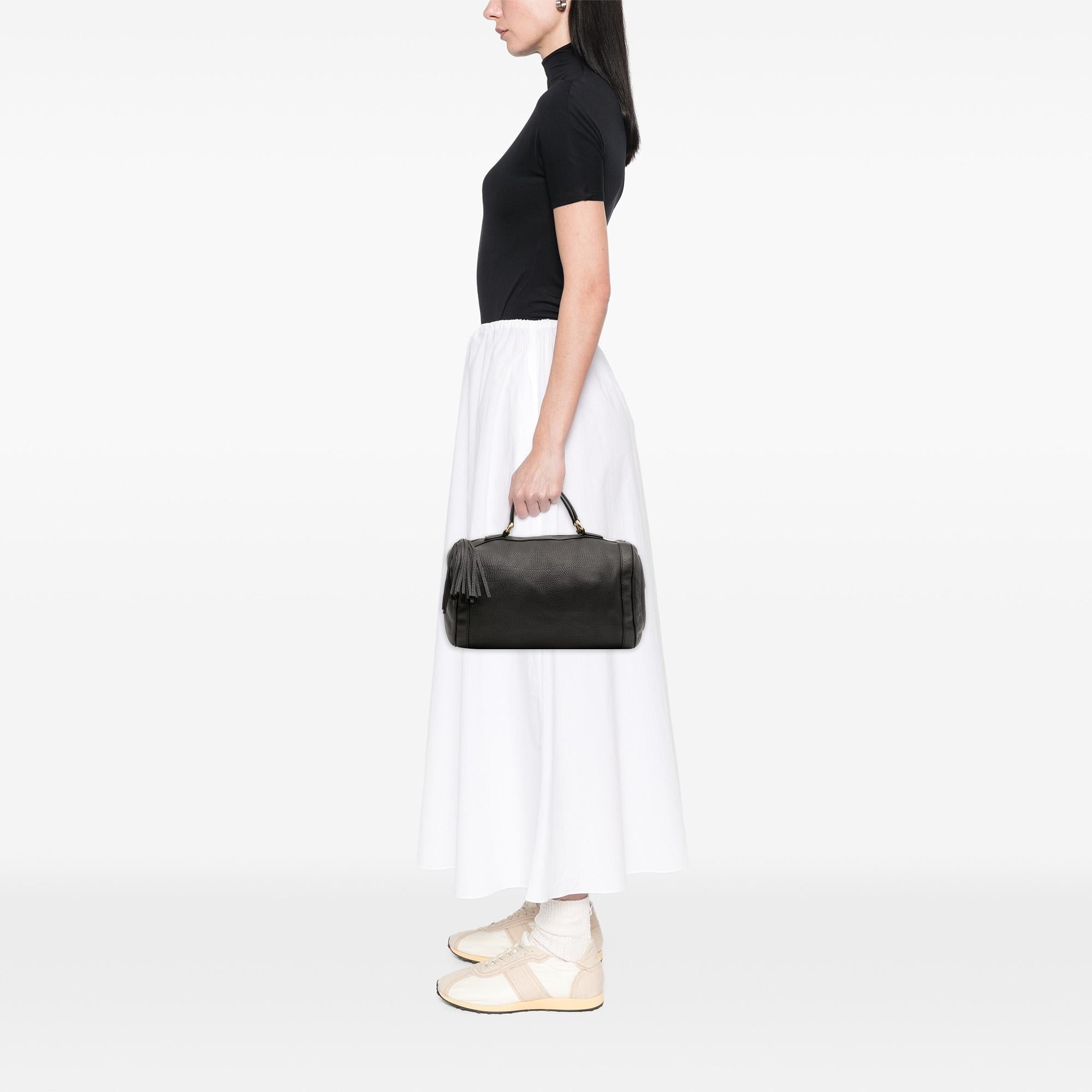 Gucci Medium Pebbled Calfskin Soho Boston Bag