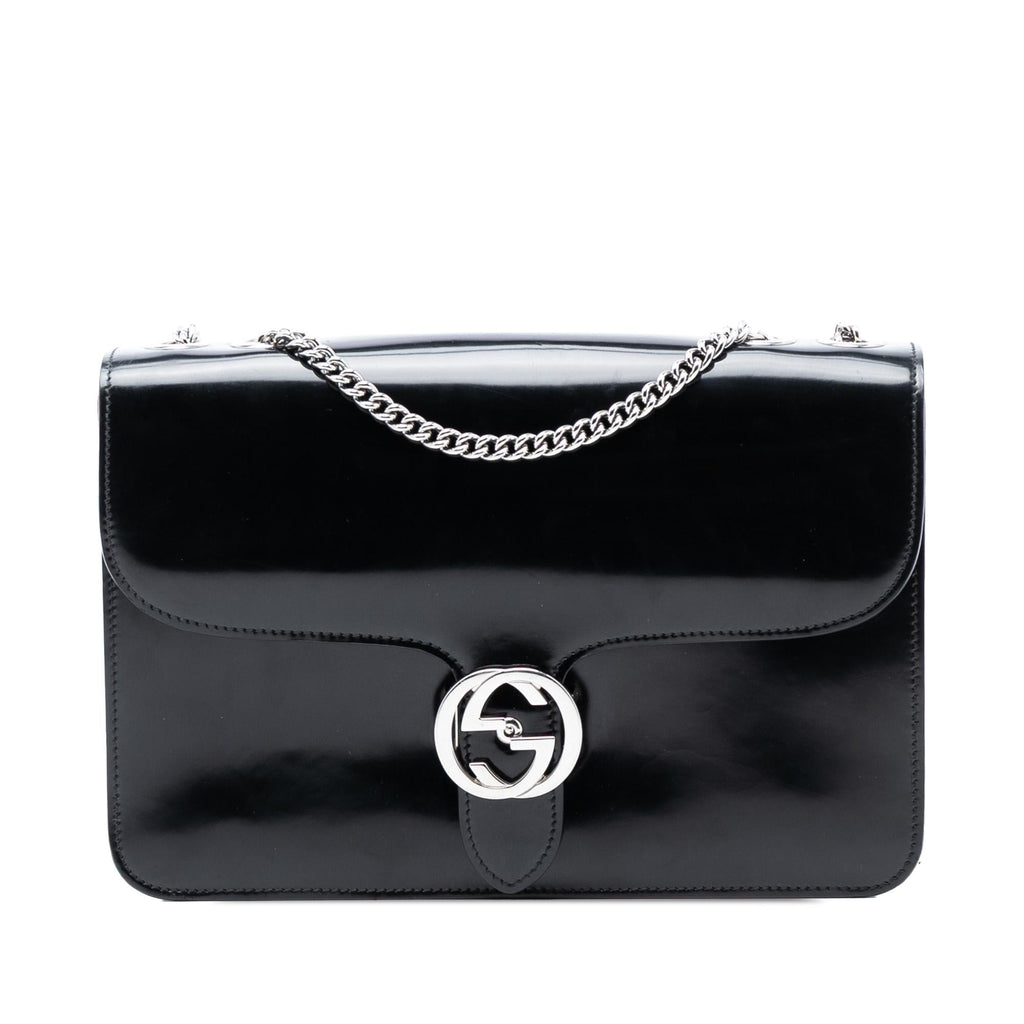 Gucci Medium Polished Calfskin Dollar Interlocking G Crossbody