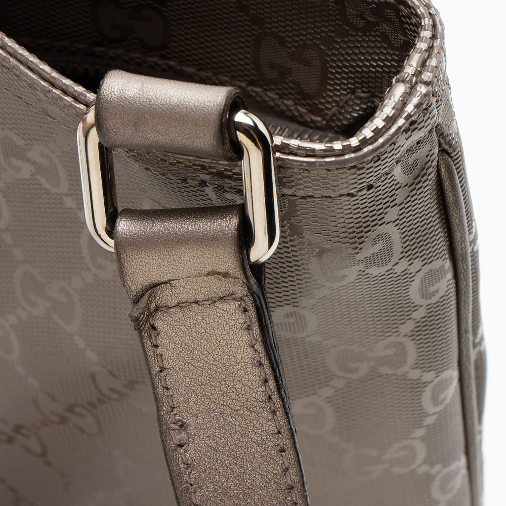 Gucci Metallic GG Imprime Flat Messenger