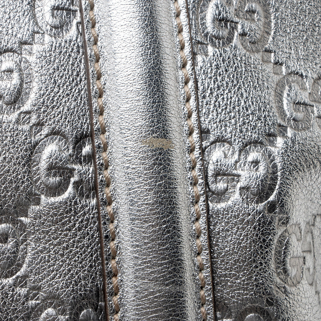 Gucci Metallic Guccissima Leather Britt Tote