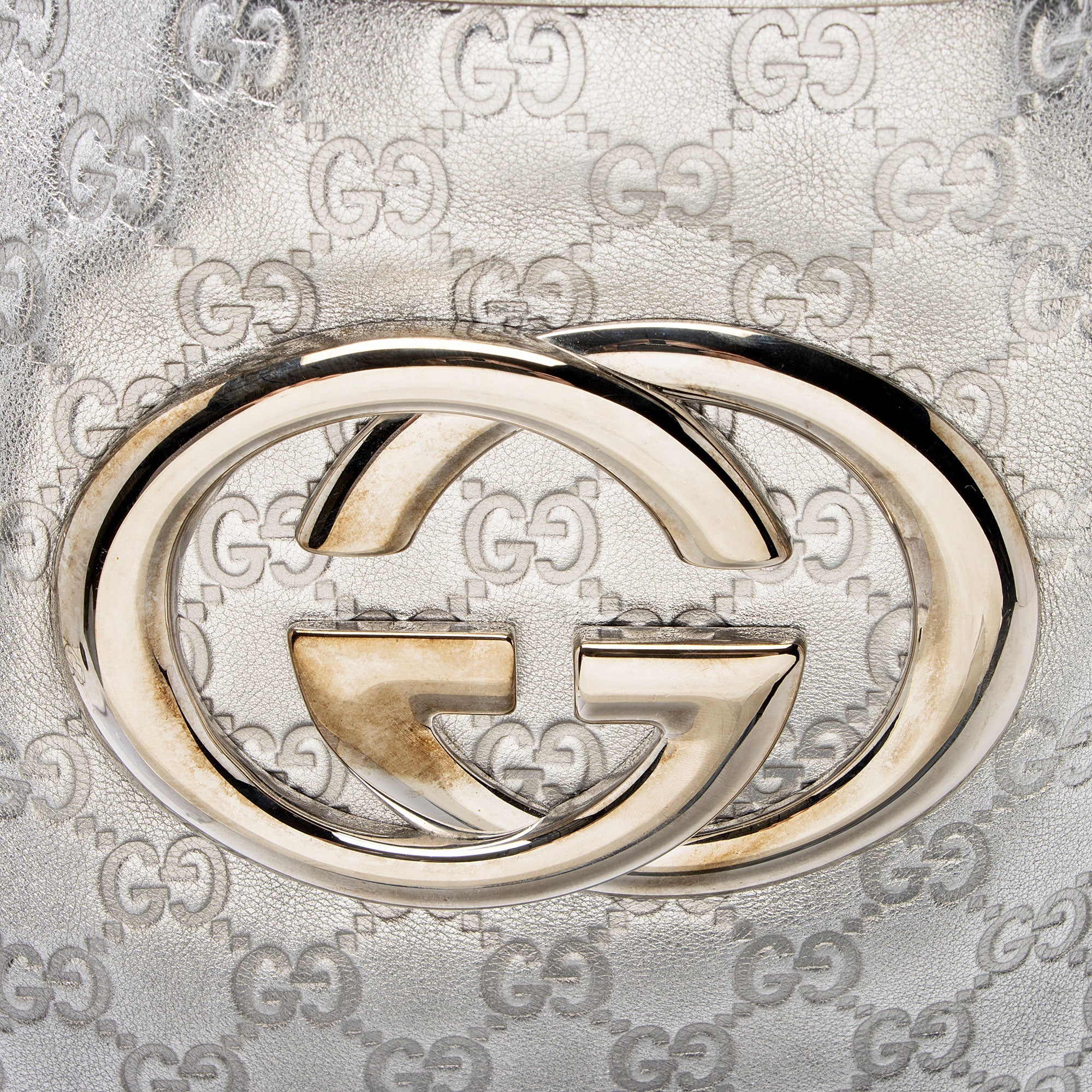 Gucci Metallic Guccissima Leather Britt Tote