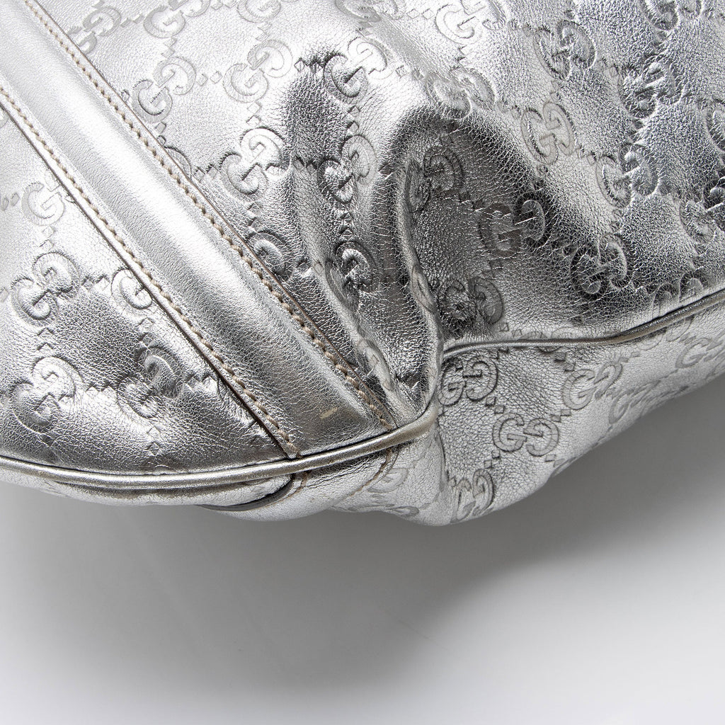 Gucci Metallic Guccissima Leather Britt Tote