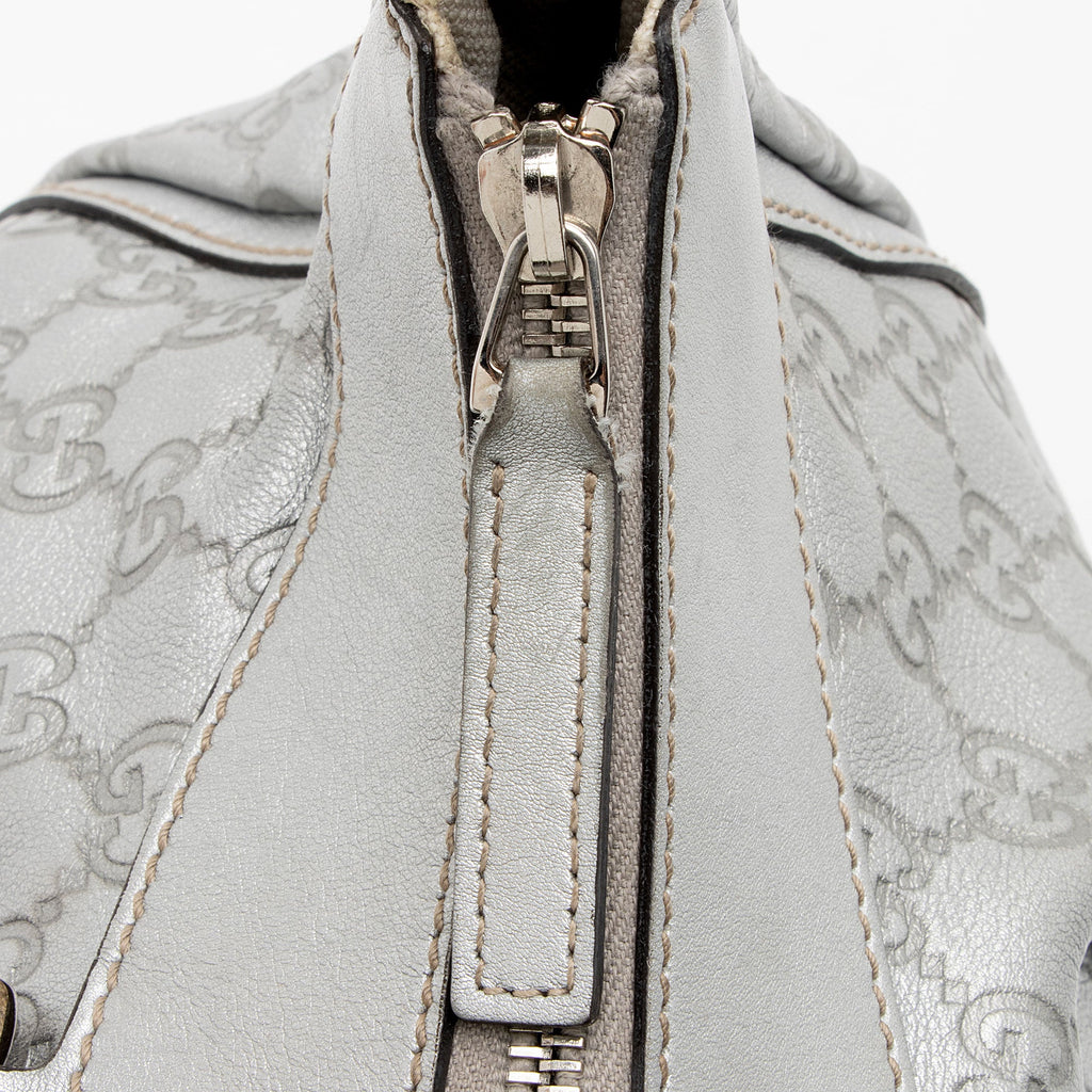 Gucci Metallic Guccissima Leather D Ring Small Hobo (SHF-KWHGdg)