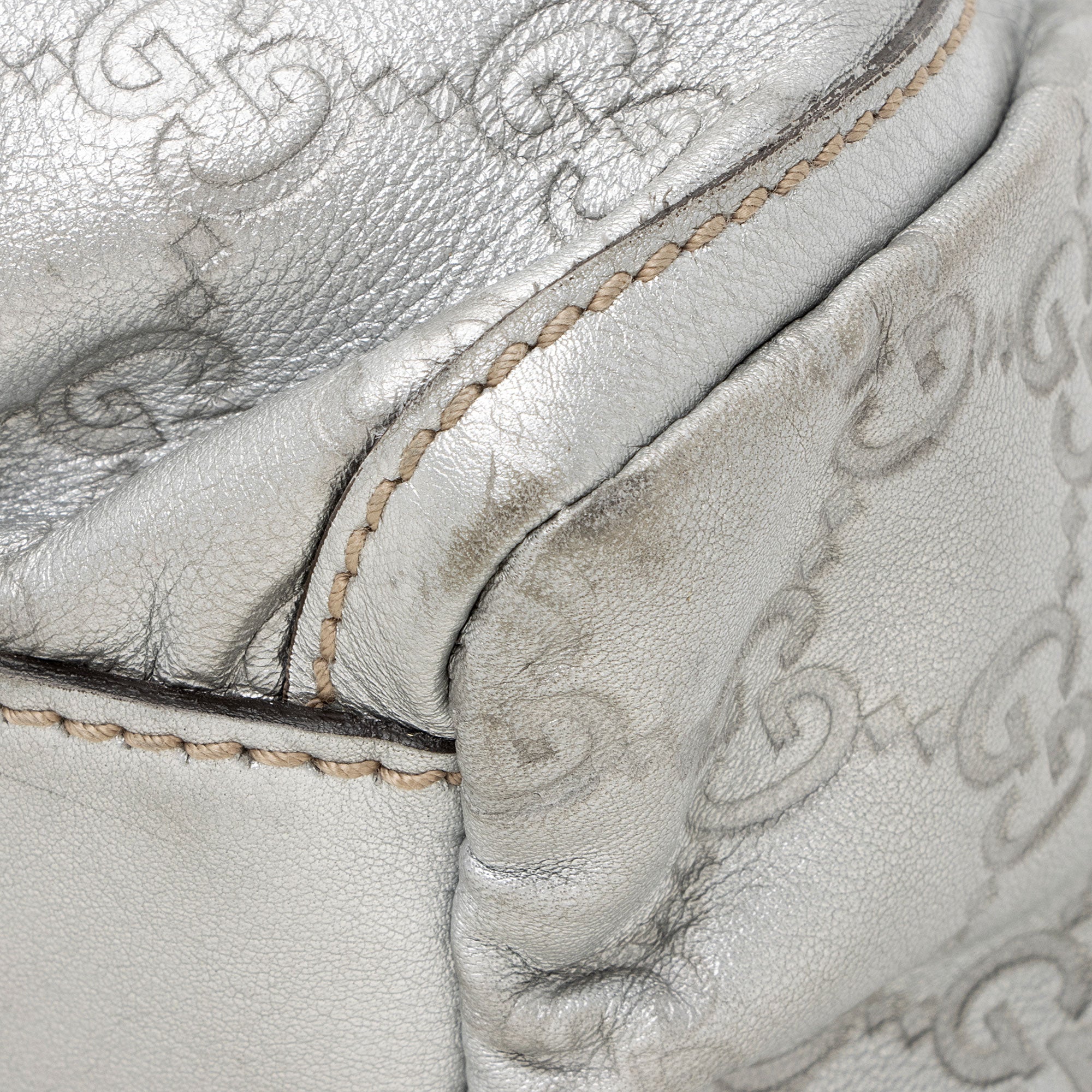 Gucci Metallic Guccissima Leather D Ring Small Hobo (SHF-KWHGdg)