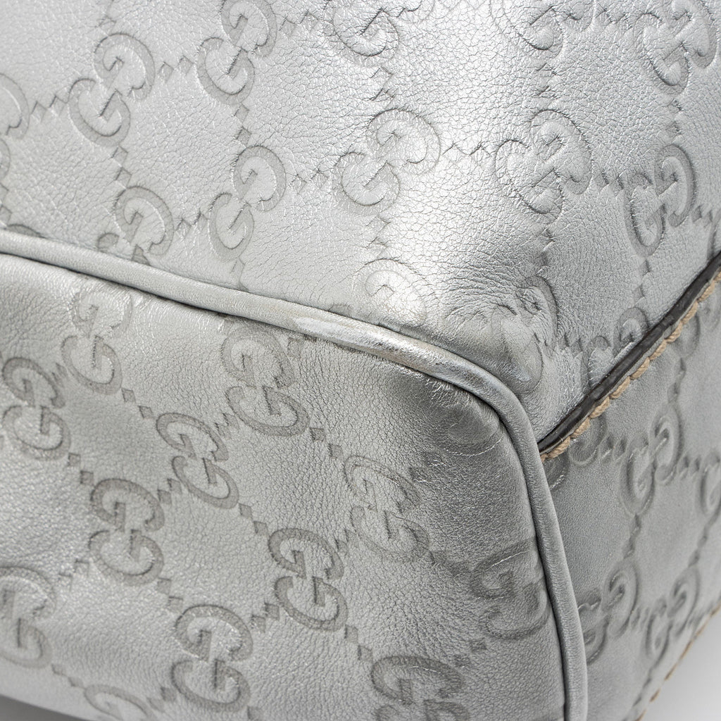 Gucci Metallic Guccissima Leather Sukey Medium Tote