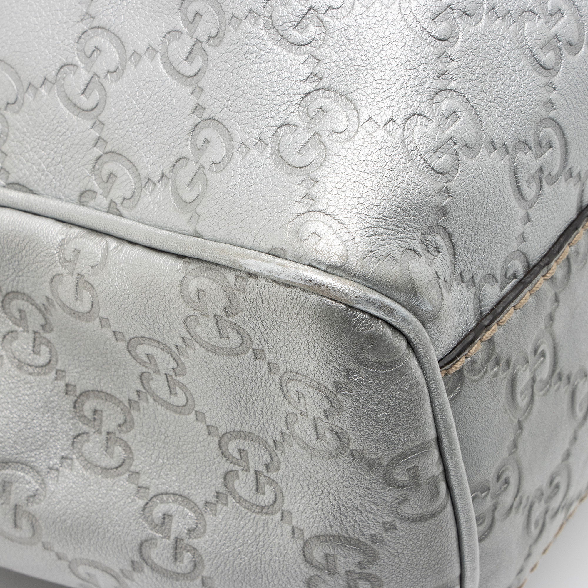 Gucci Metallic Guccissima Leather Sukey Medium Tote
