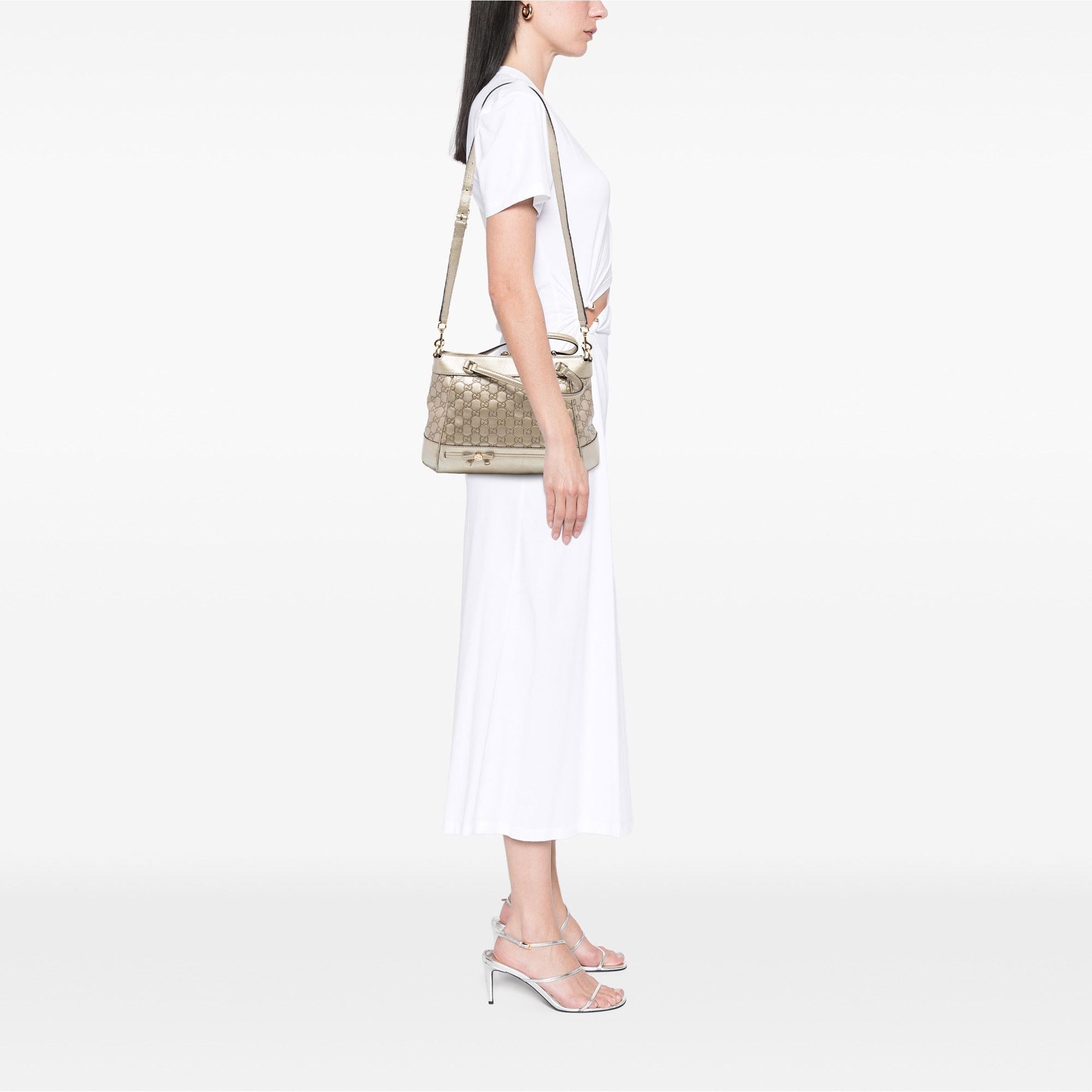 Gucci Metallic Guccissima Mayfair Satchel