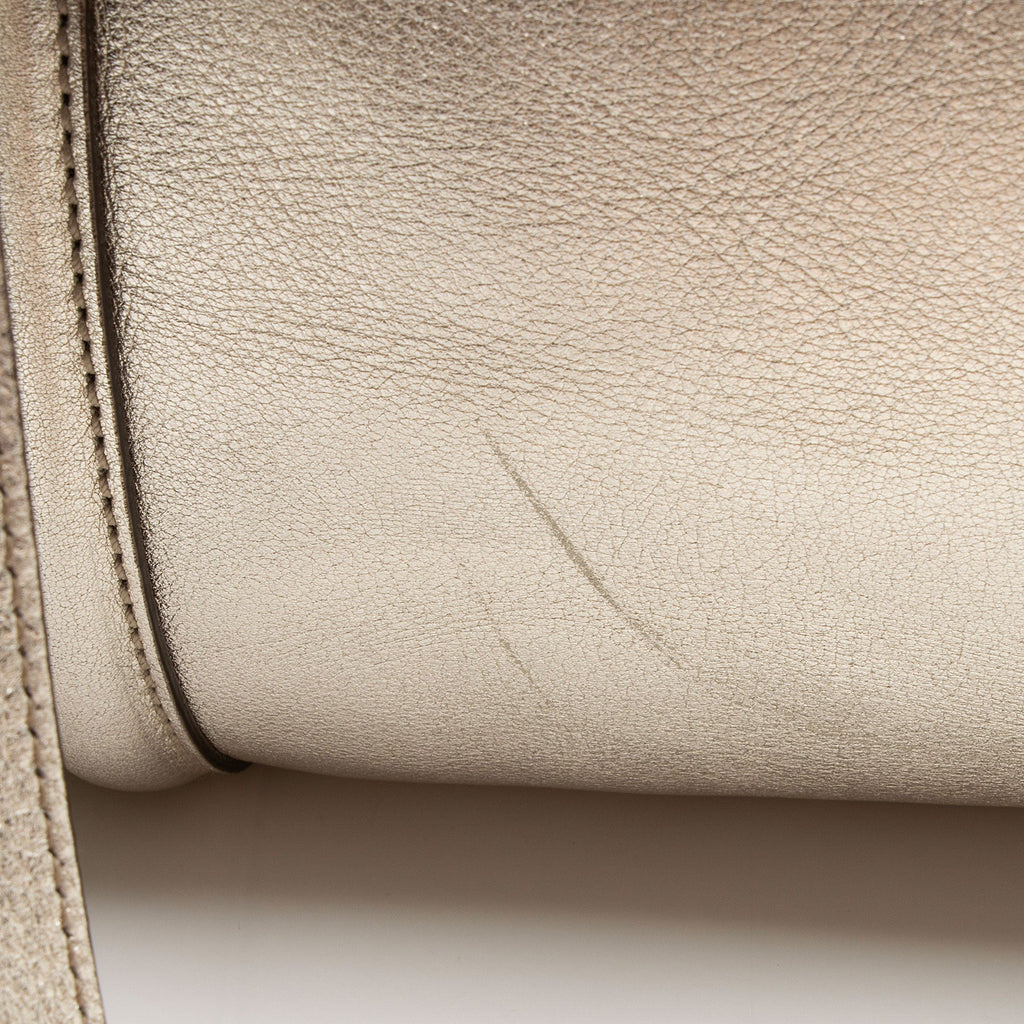 Gucci Metallic Leather Britt Small Boston Bag (SHF-YWrQAR)