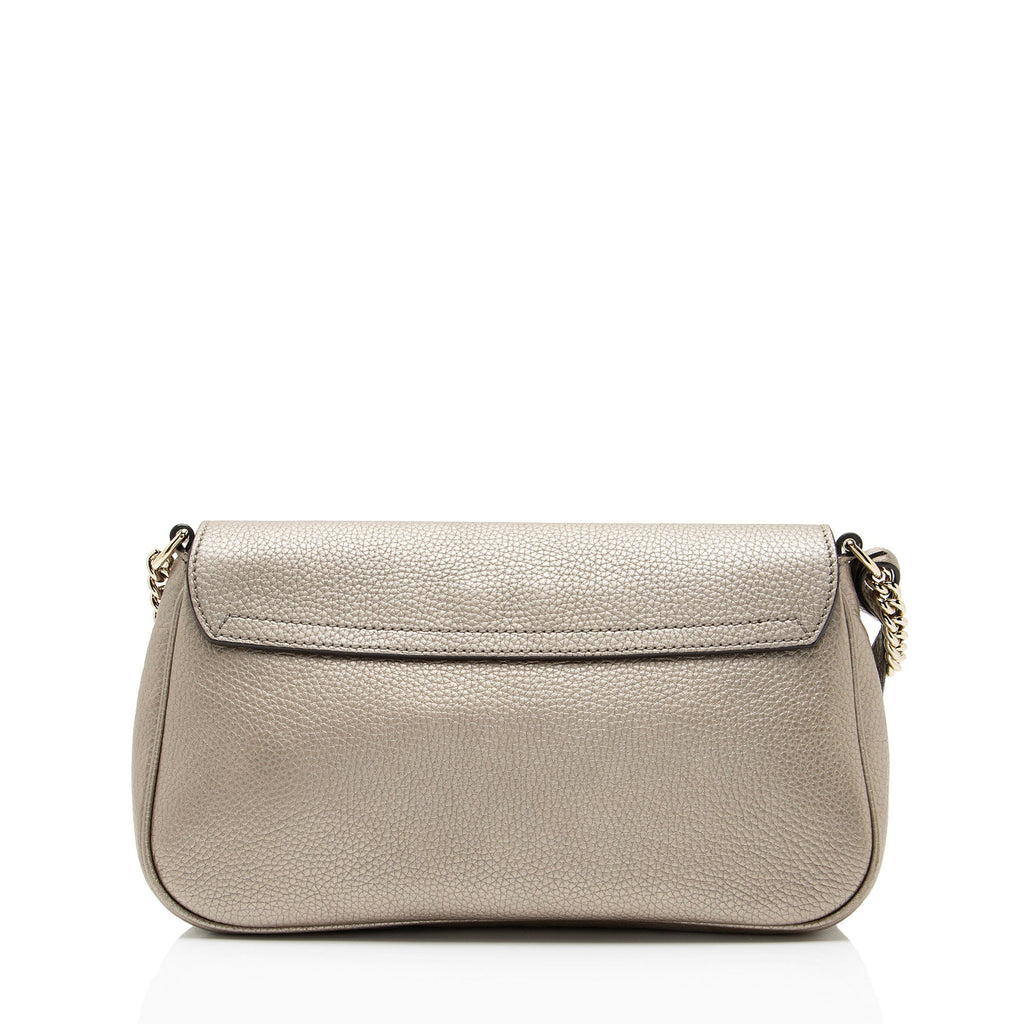 Gucci Metallic Leather Soho Medium Flap Bag