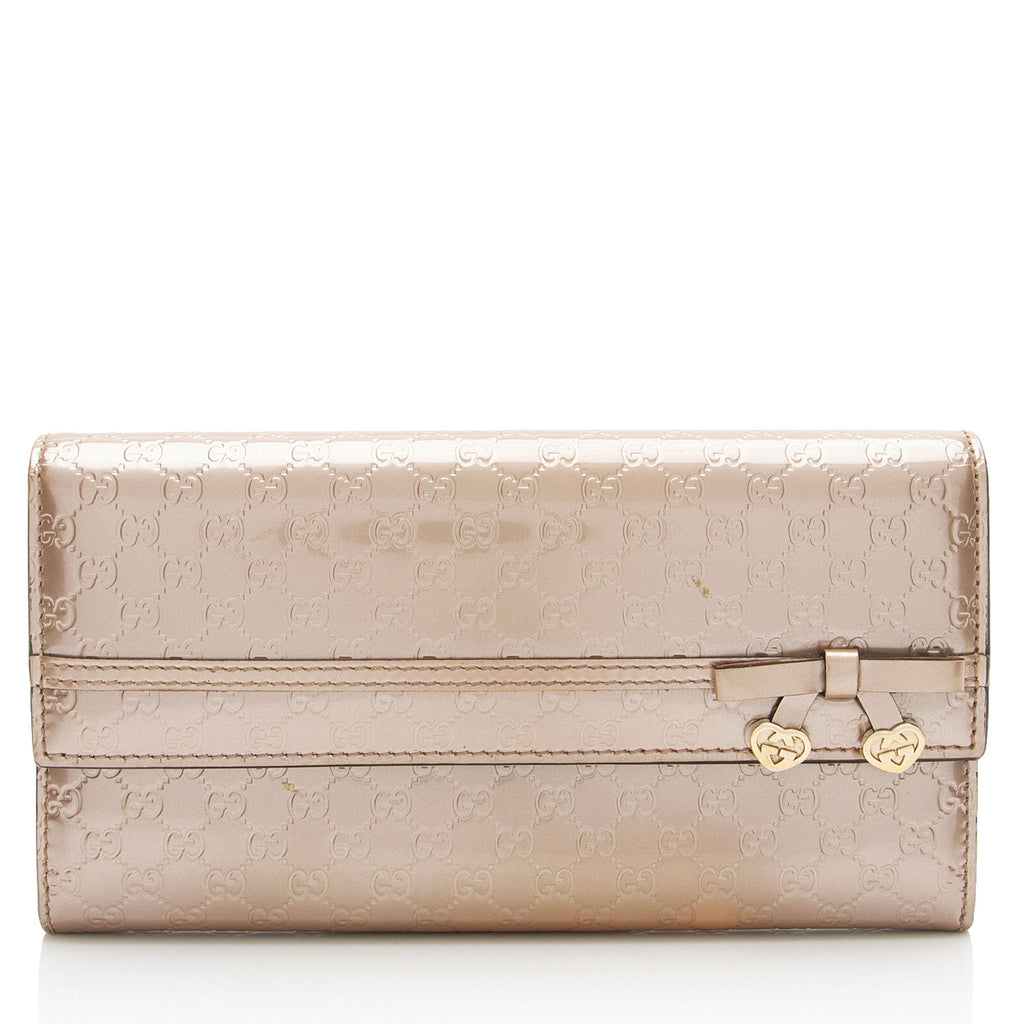 Gucci Metallic Microguccissima Leather Mayfair Continental Wallet